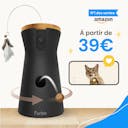 Caméra Furbo 360° Chat lance friandise avec plume, vidéo en direct sur téléphone, badge Amazon n°1.