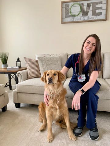 Ashley & her dog, Hallie