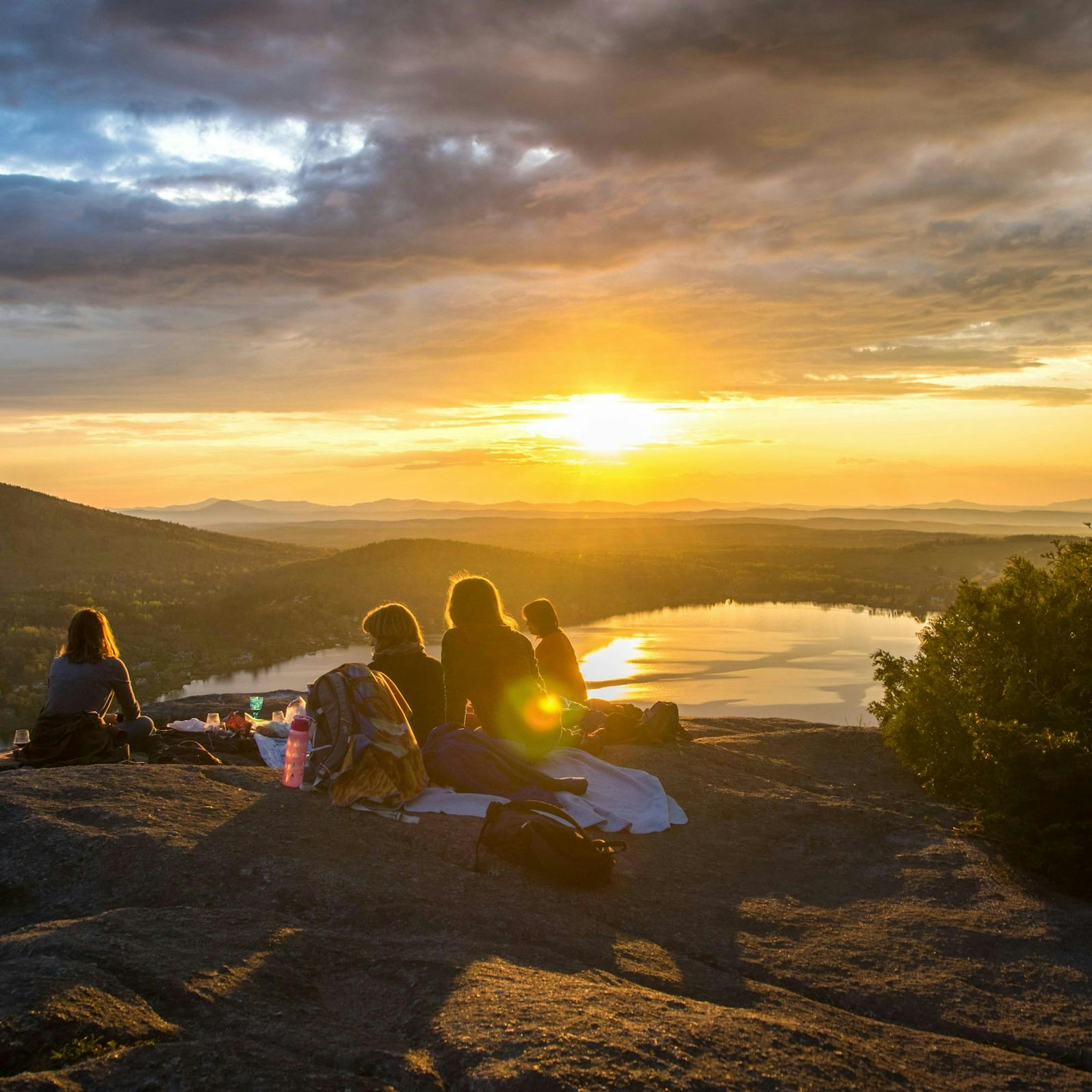 Group of people in a lake