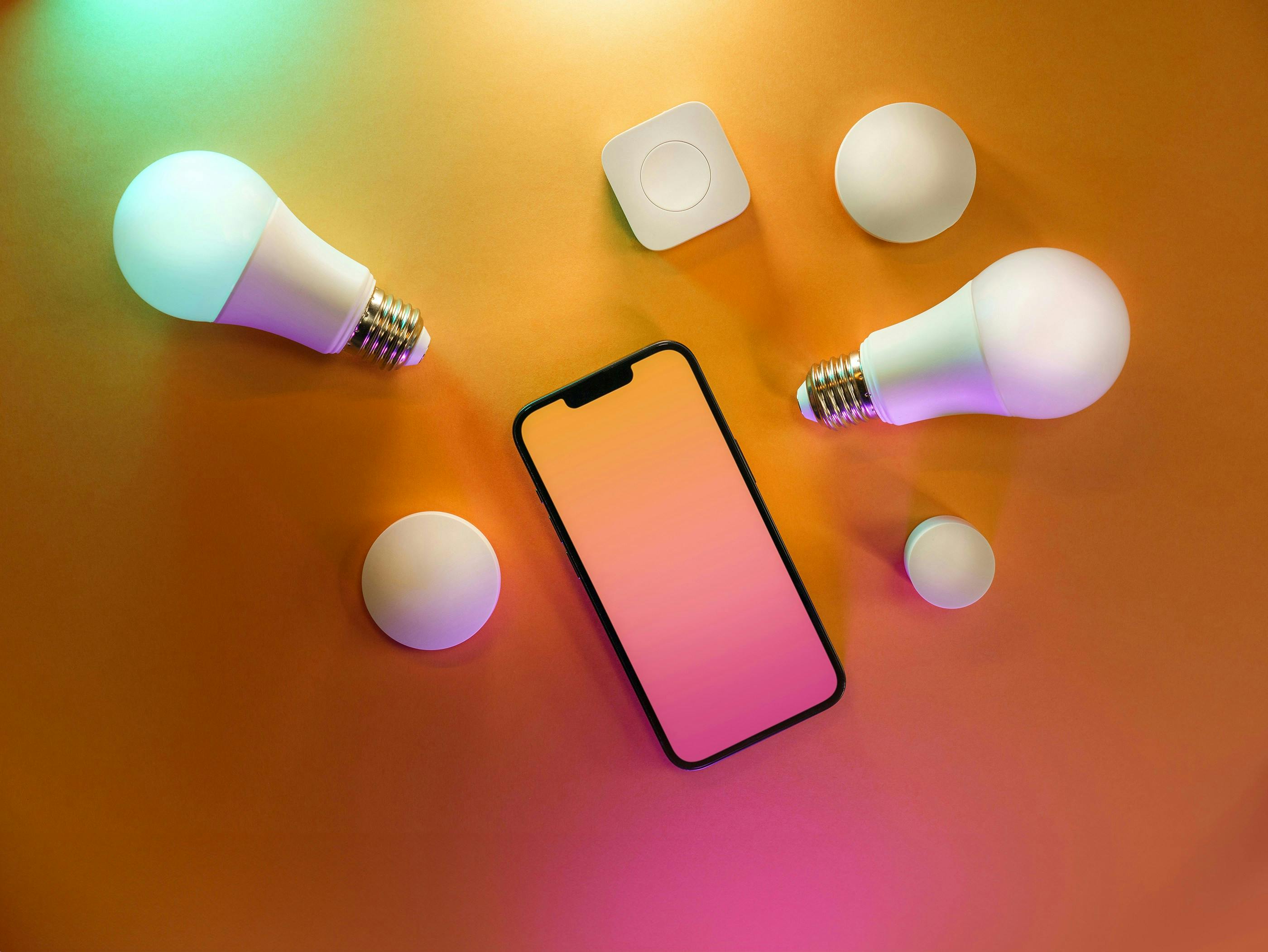 Phone and Light bulbs 