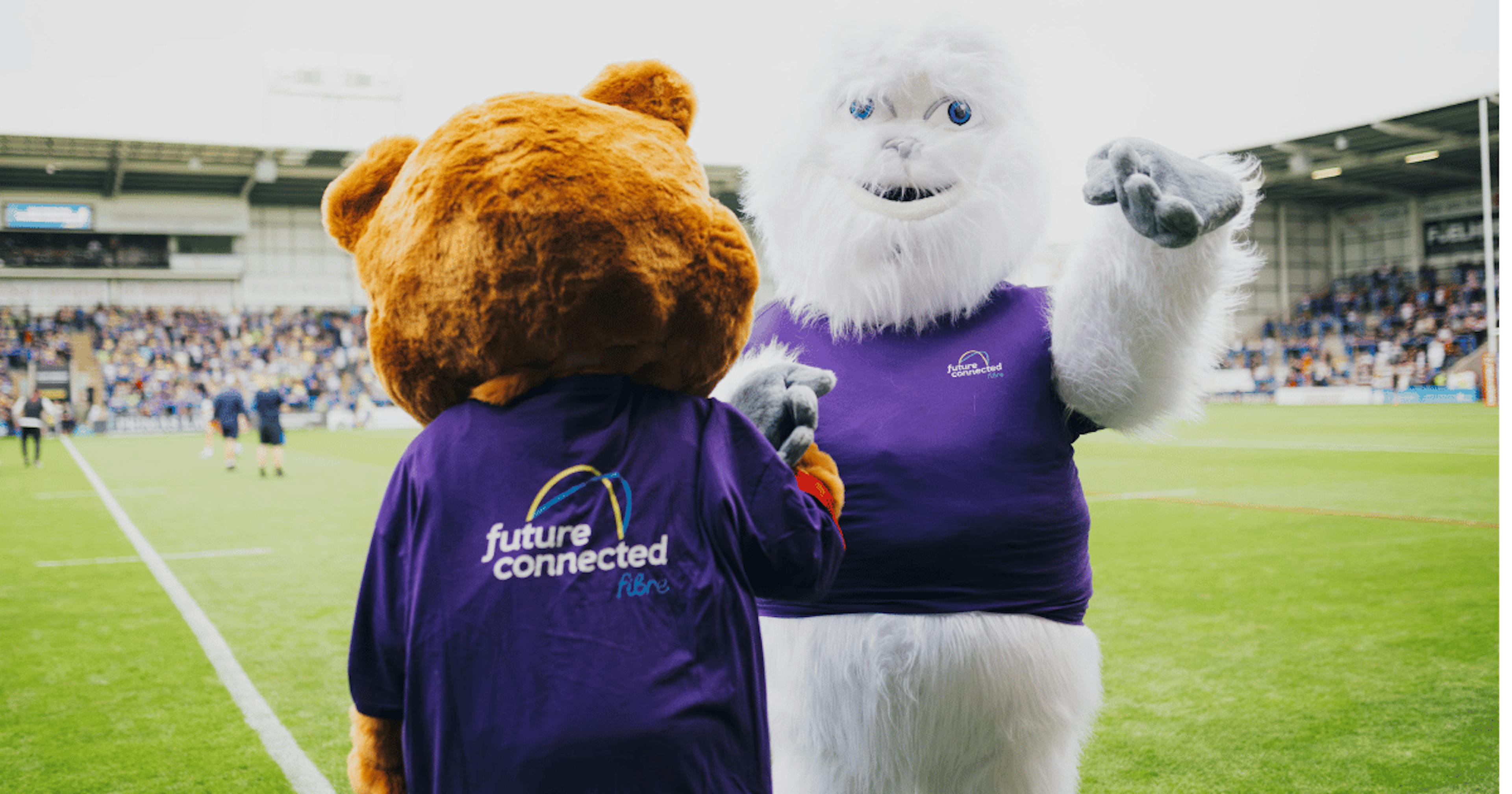 Future Connected Fibre - Warrington Wolves Mascots