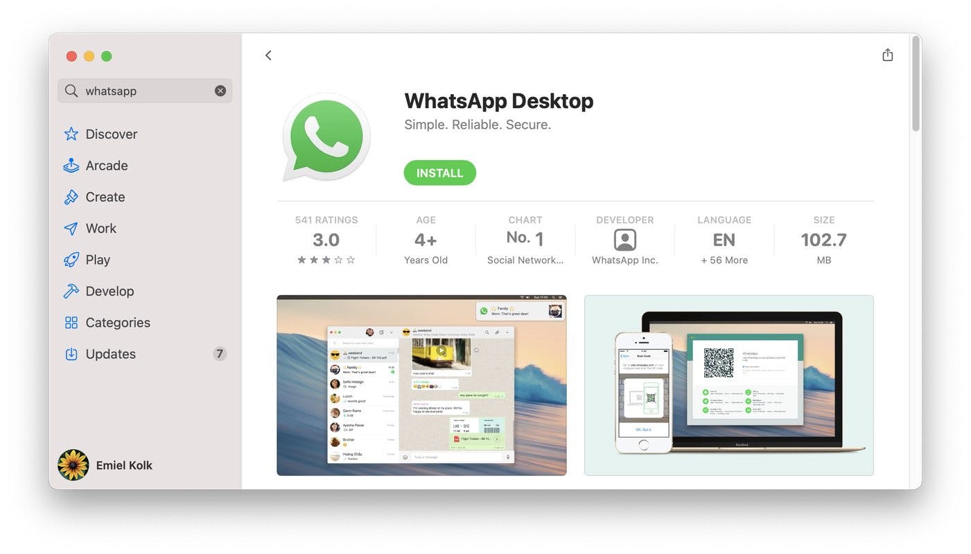 whatsapp business Mac app