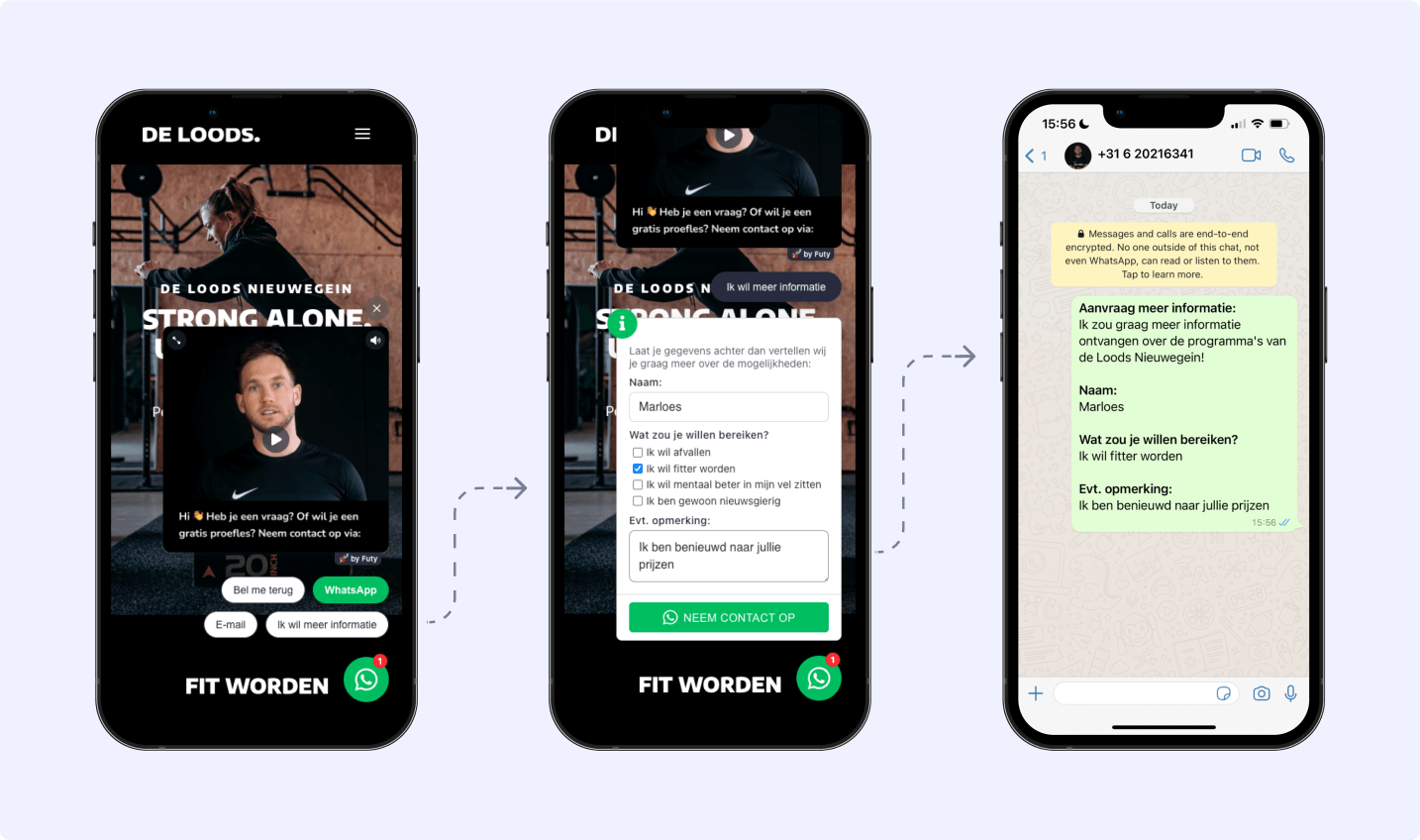 whatsapp formulier website