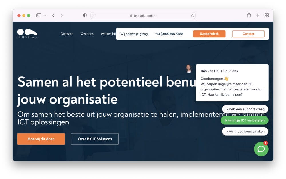 Industry website voorbeeld