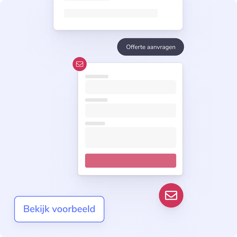 offerte formulier in leadbot chatbot