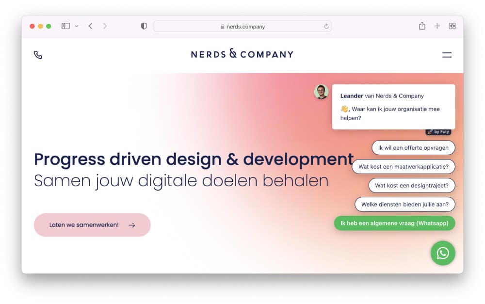 Industry website voorbeeld