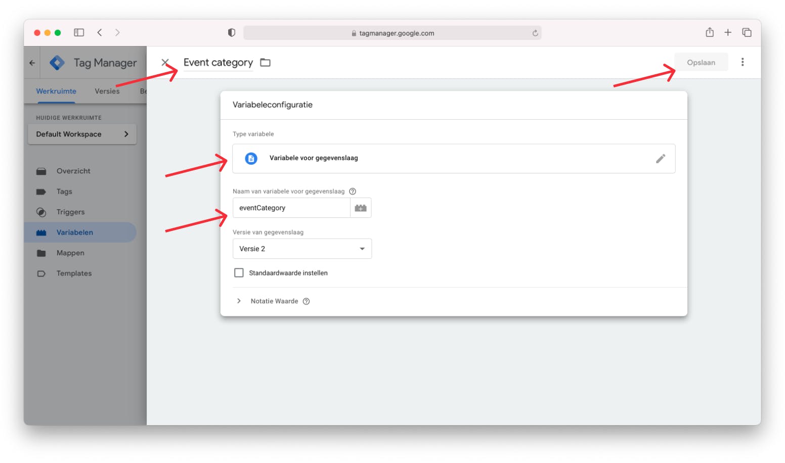 event category google tag manager