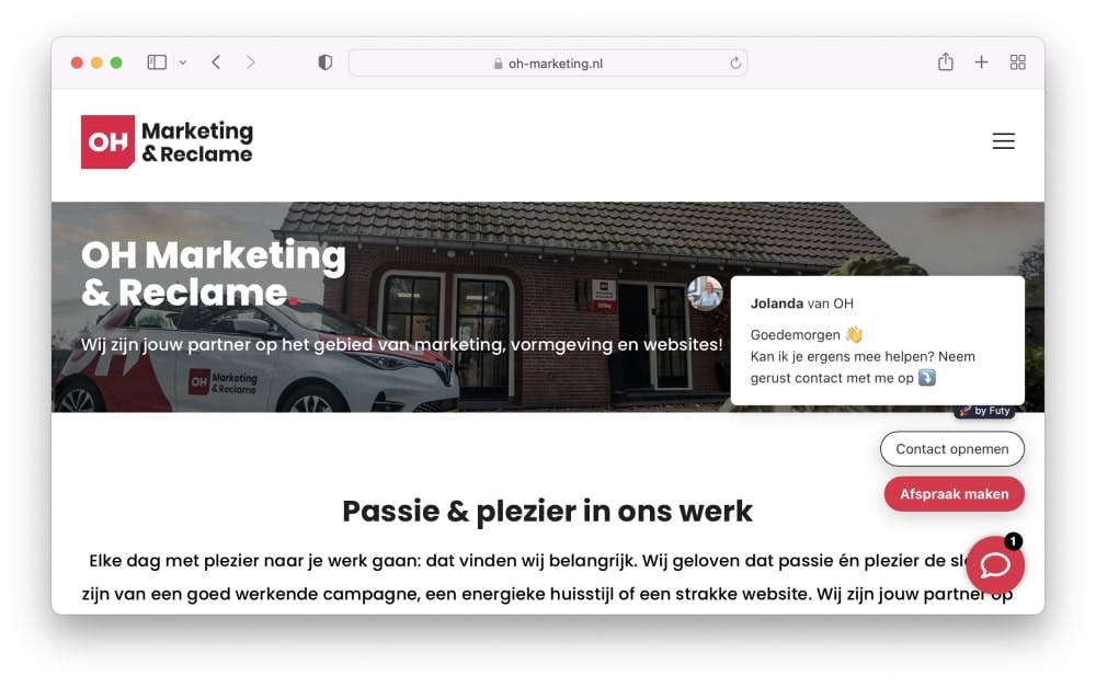 marketing website