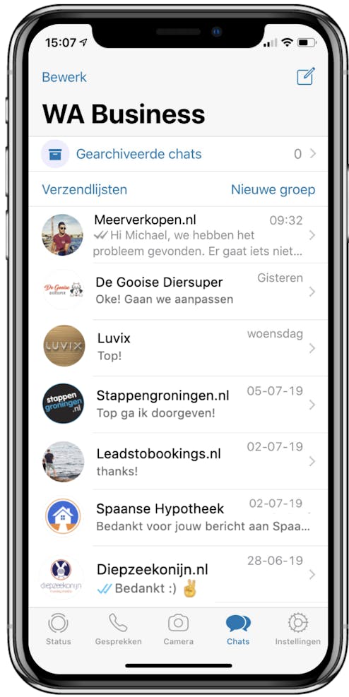 stap 6 vast telefoon nummer WhatsApp Business
