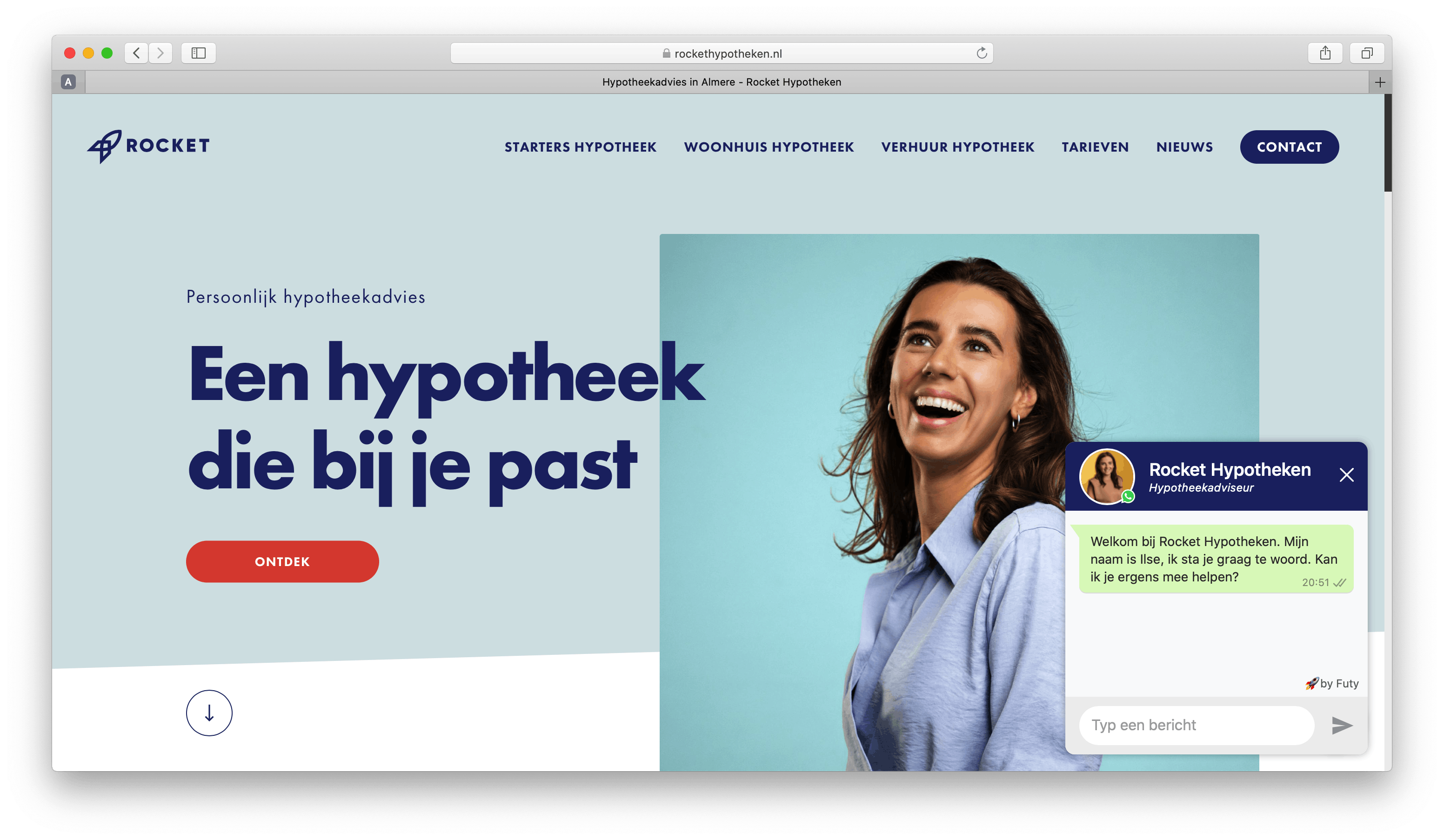 whatsapp widget hypotheek