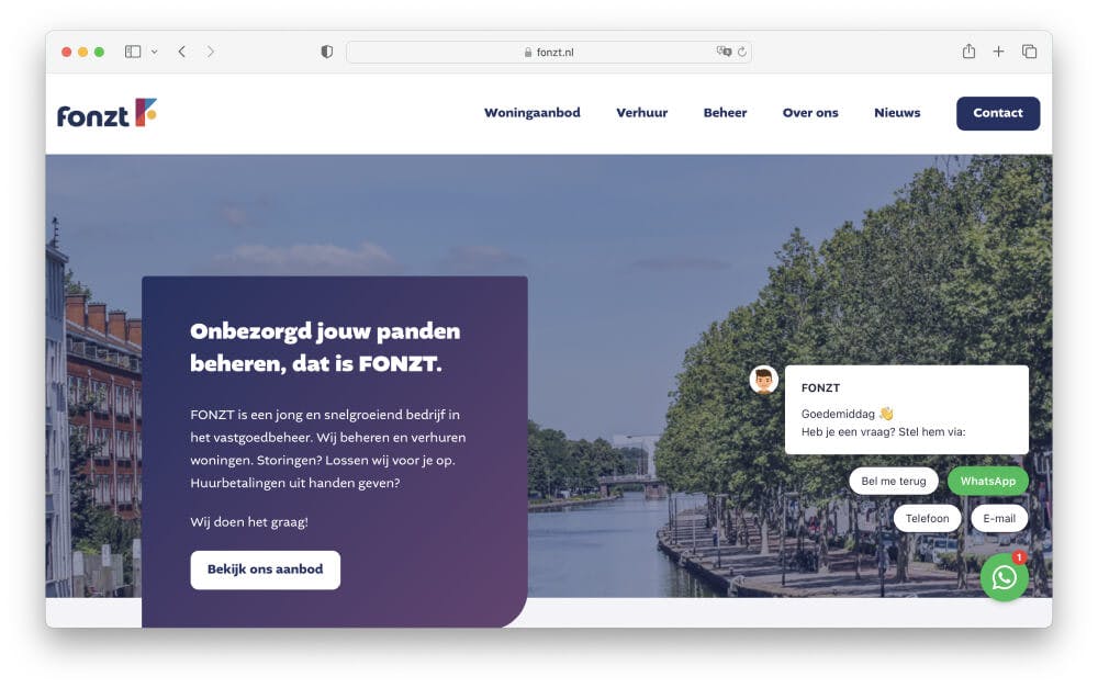 makelaar website chatbot