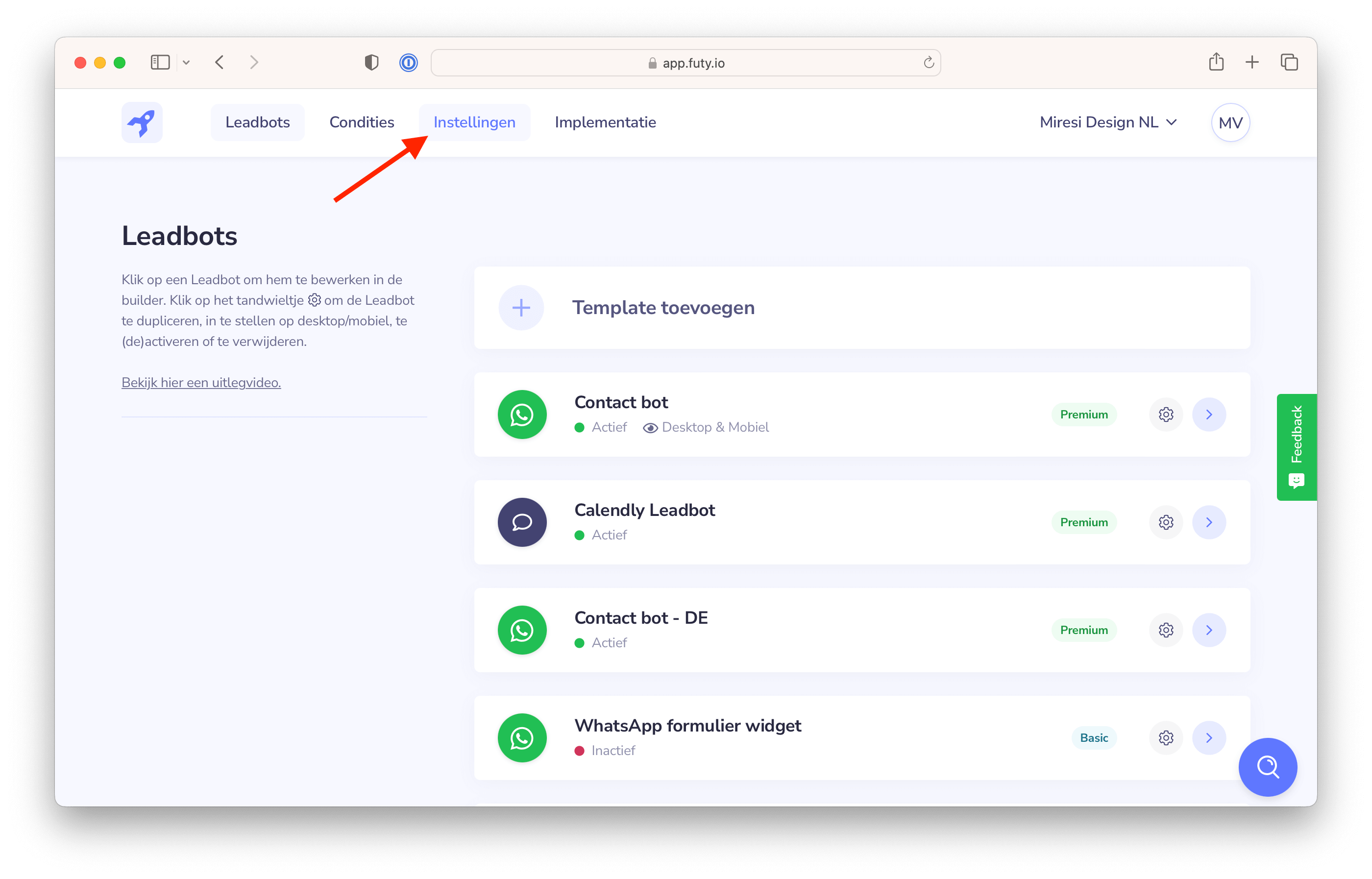 futy leads google sheets integratie