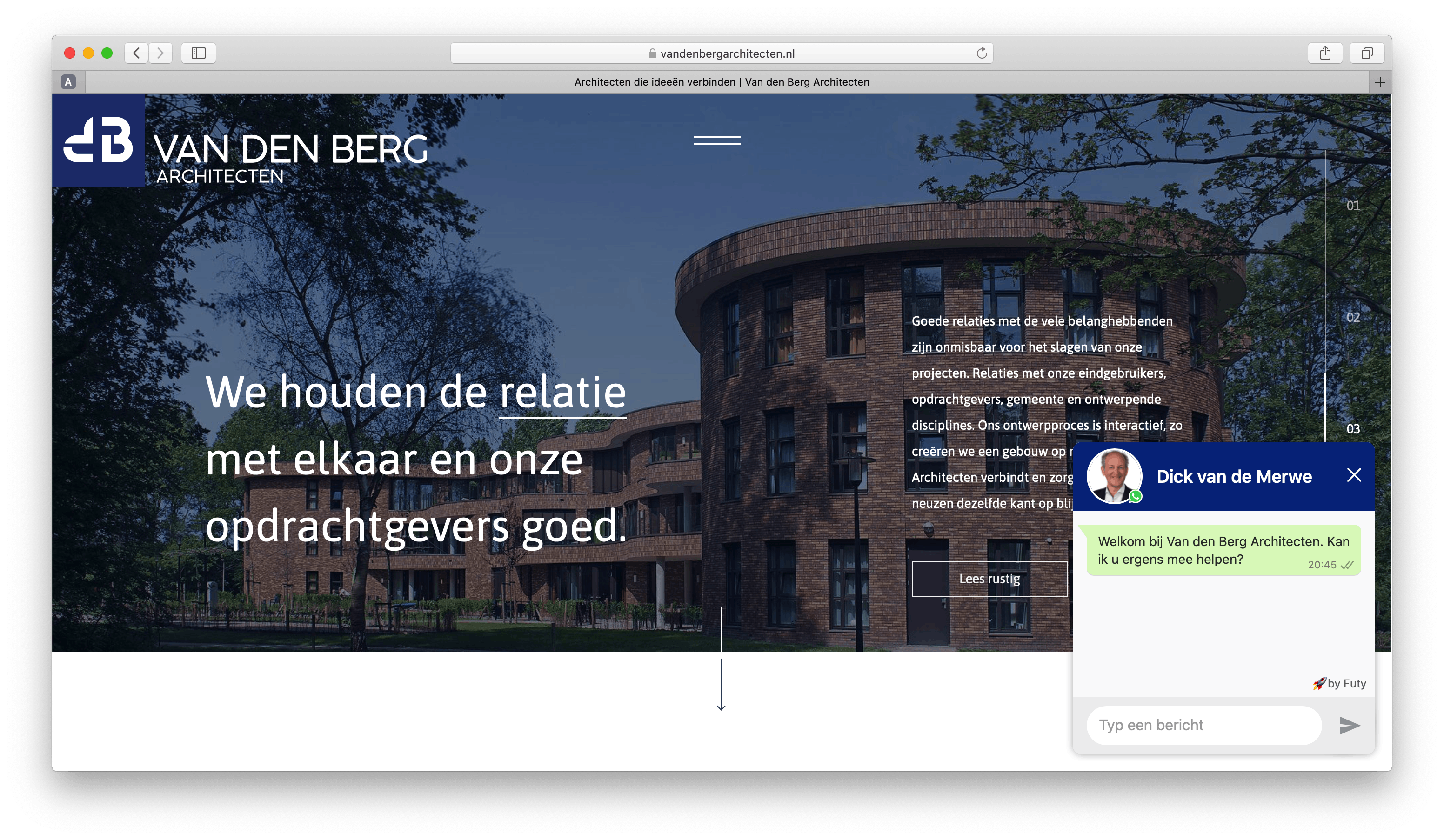 whatsapp widget architect
