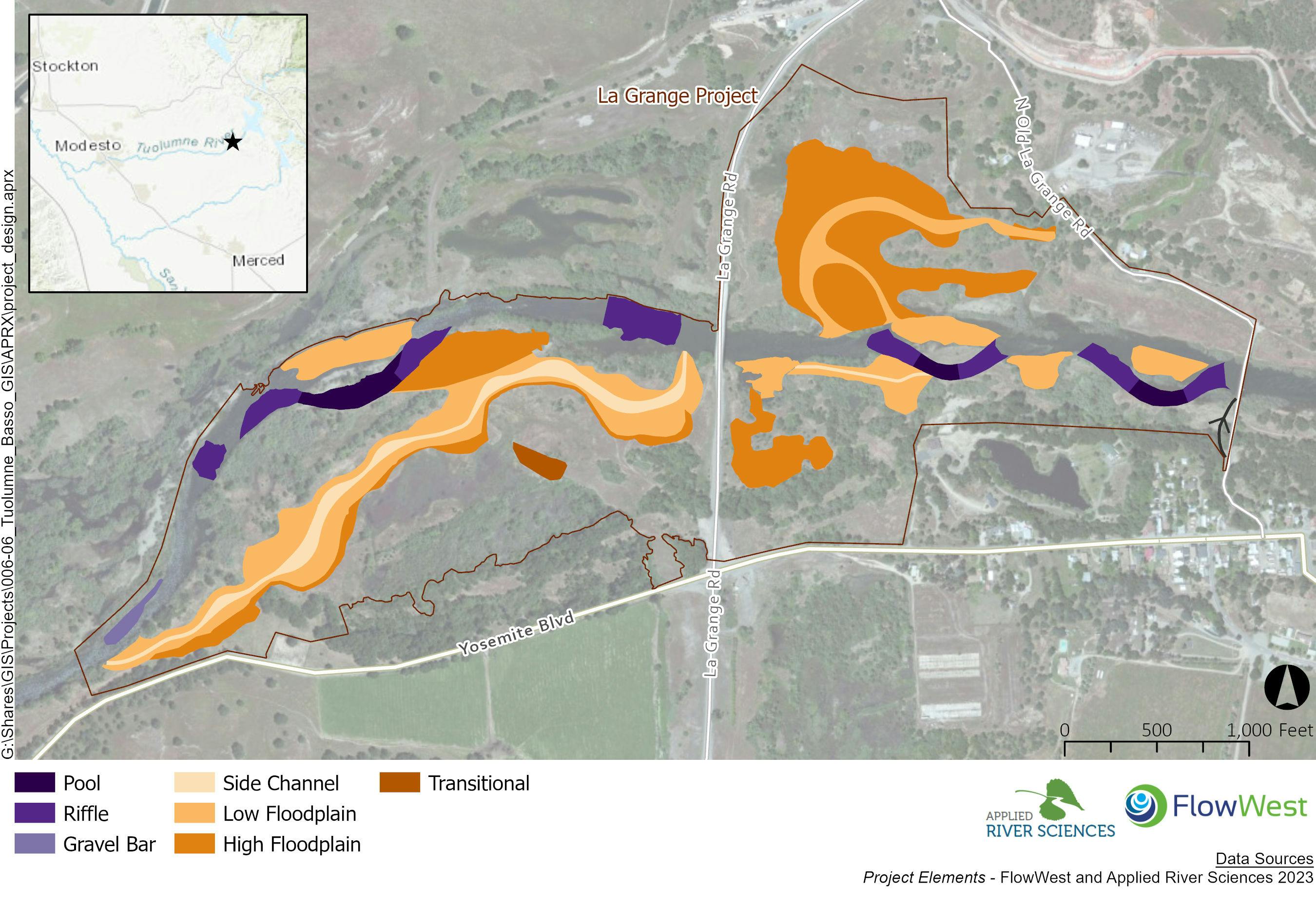 Map view of floodplain rearing habitat boundaries