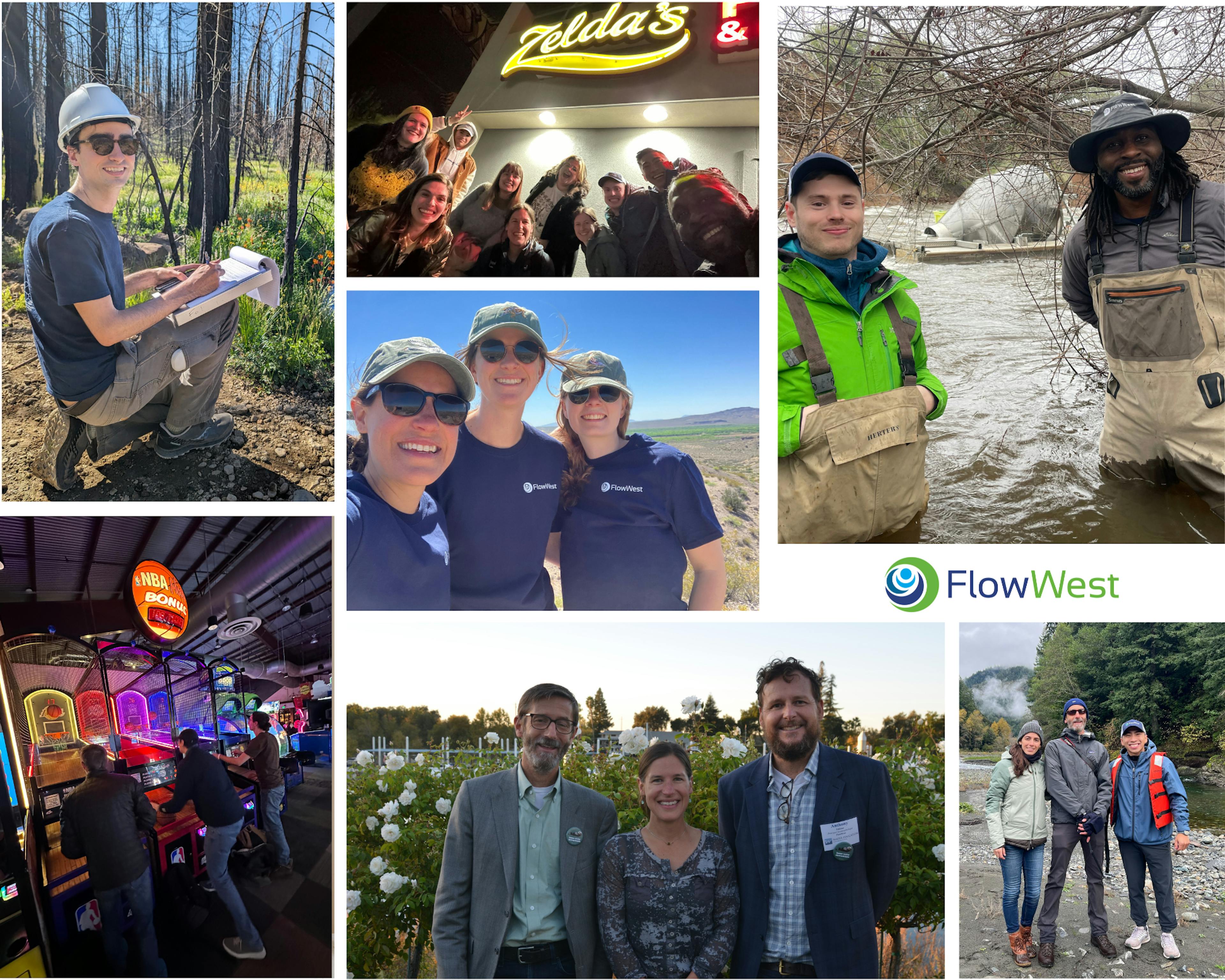 Collage of the FlowWest team