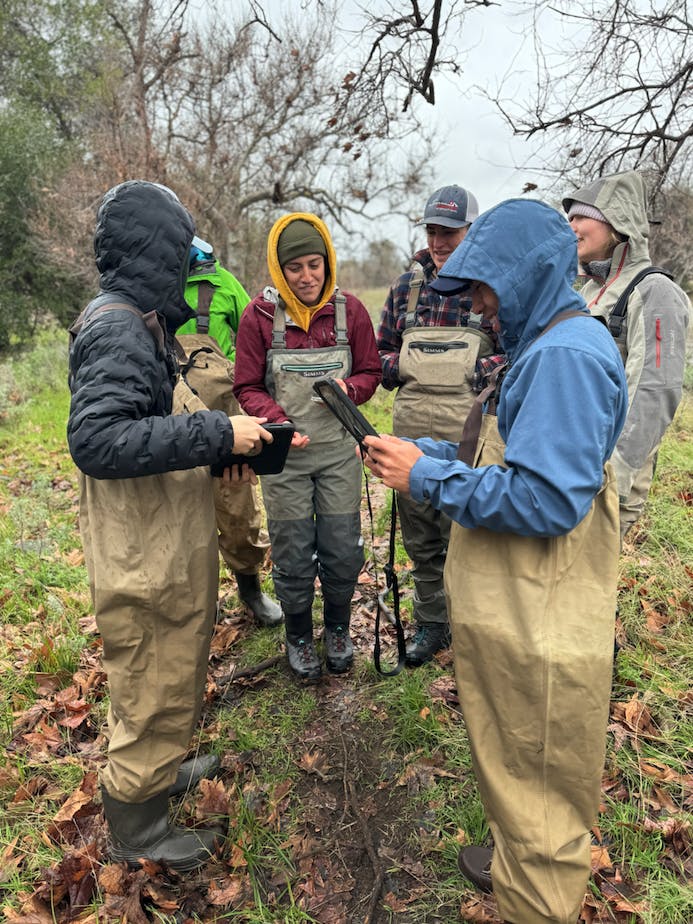 Data team on field visit