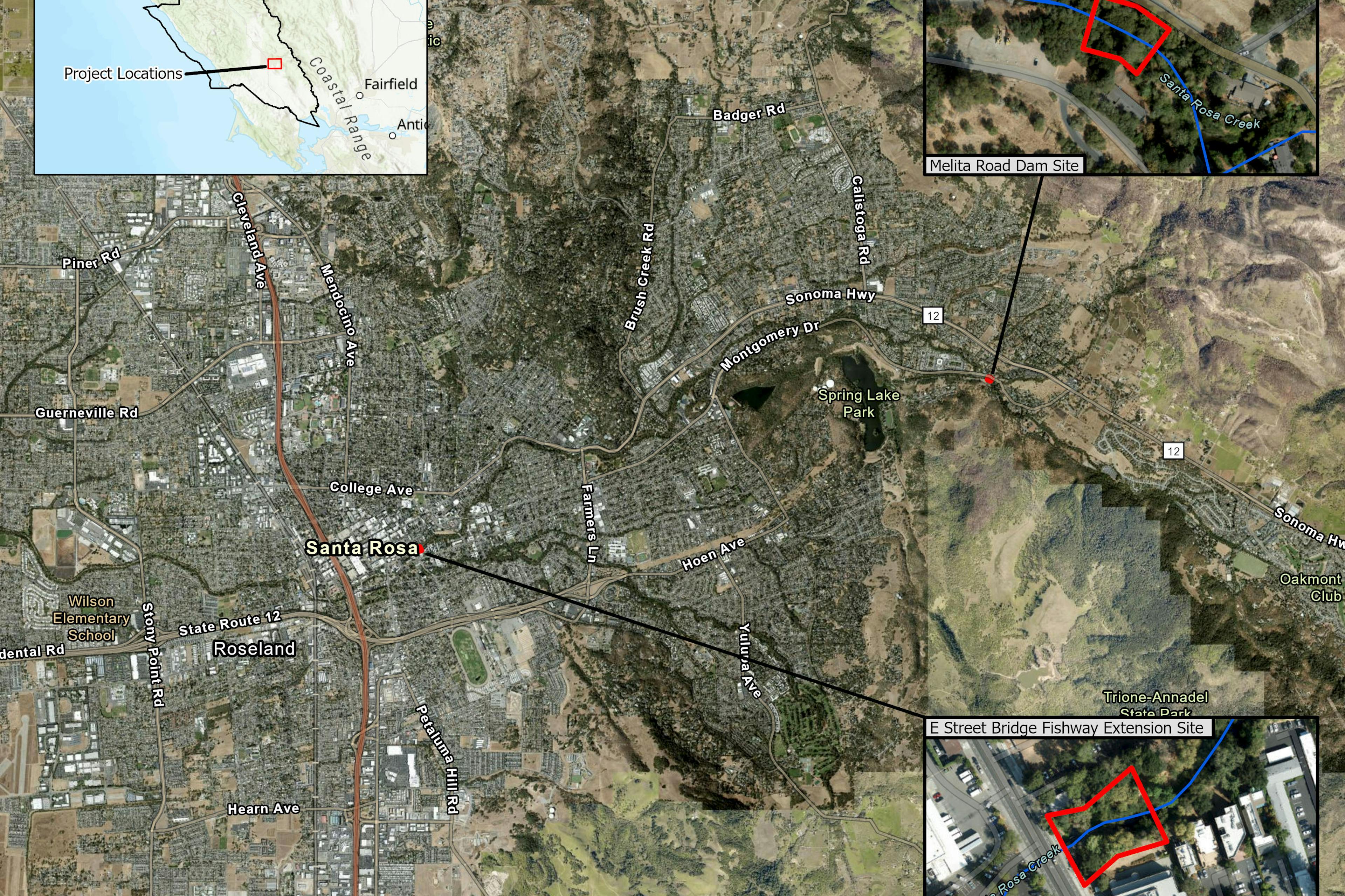 aerial photo of the project