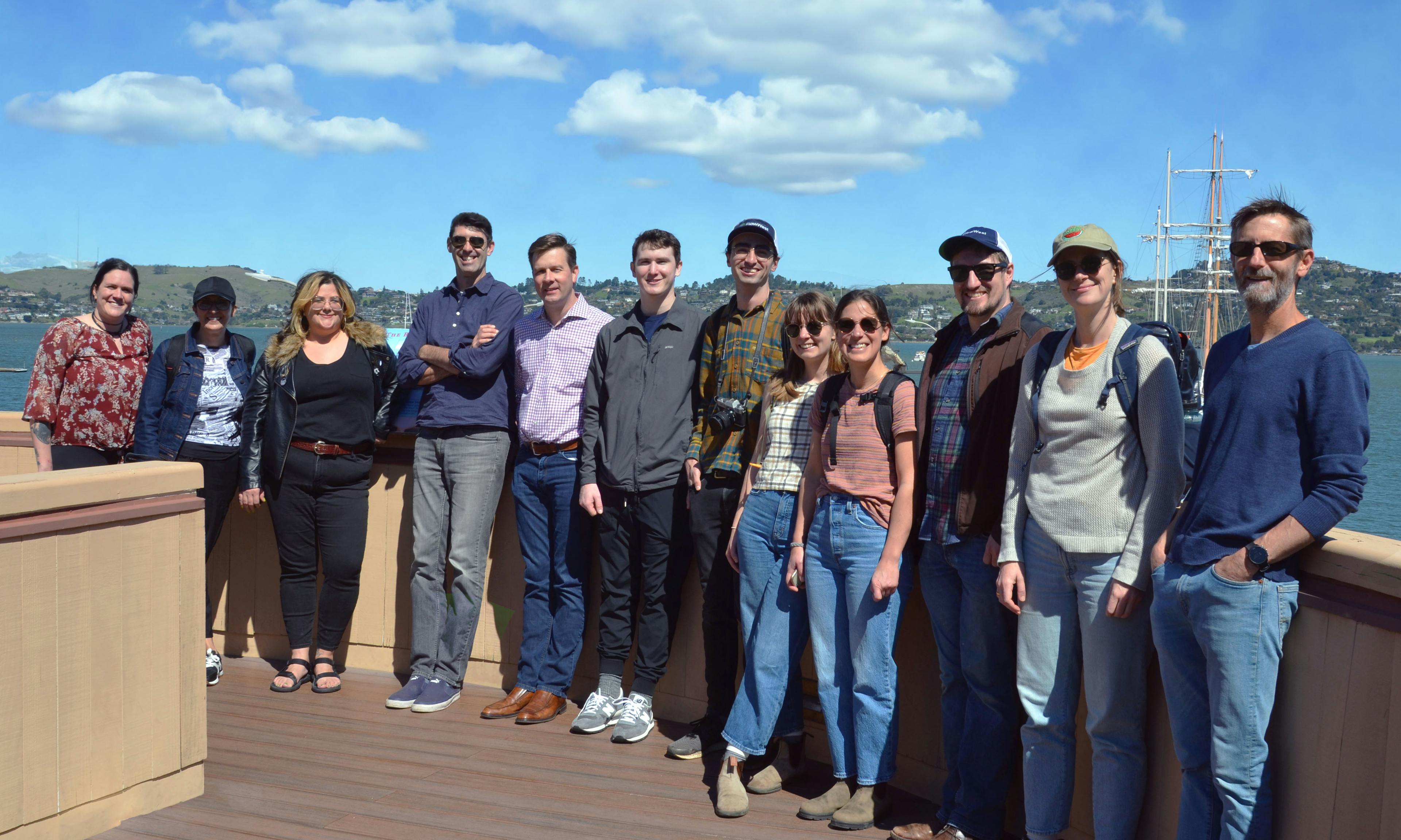 flowwest employees pose in sausalito