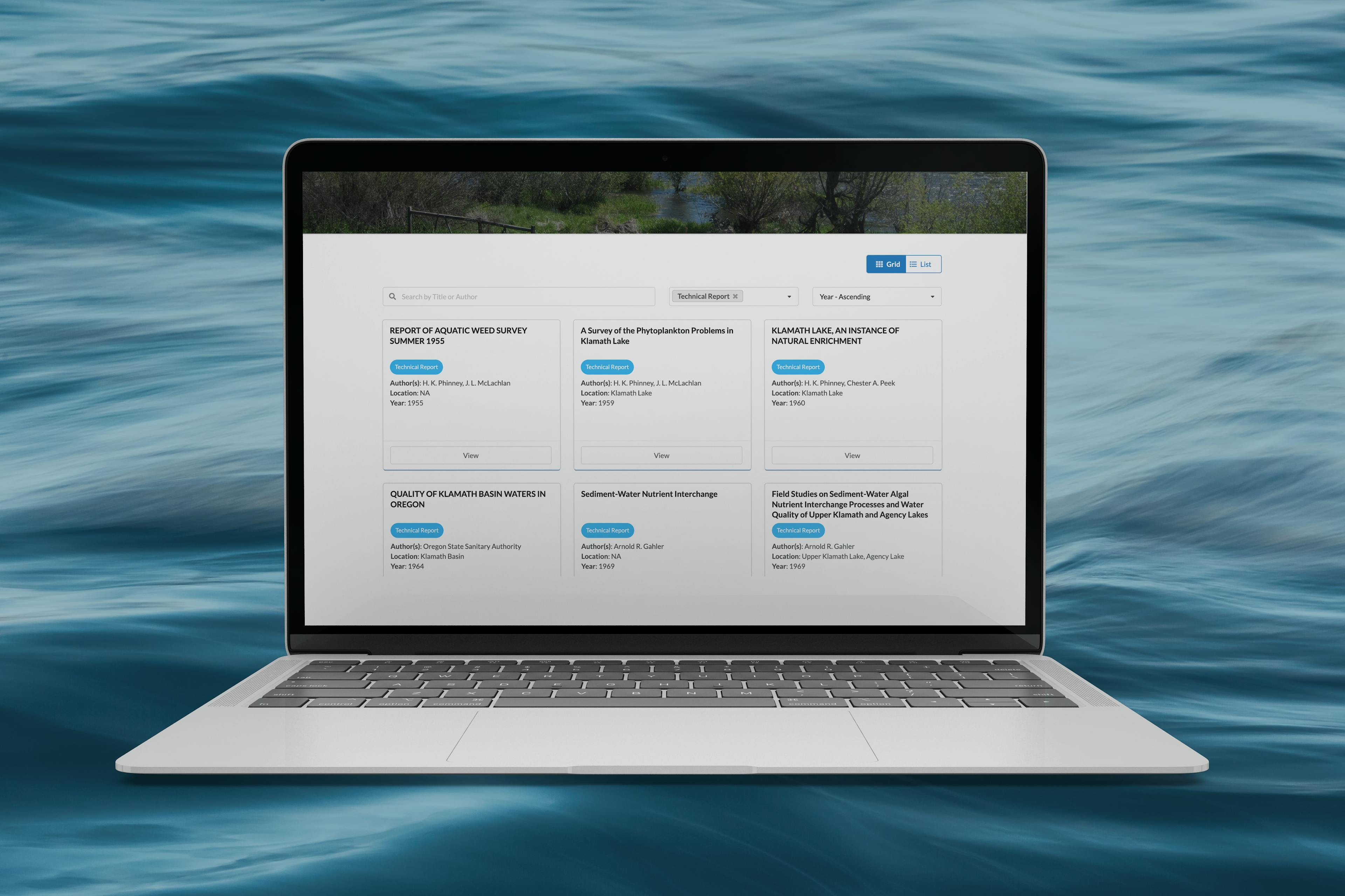 Mockup of the Klamath WQX Web Applicaiton