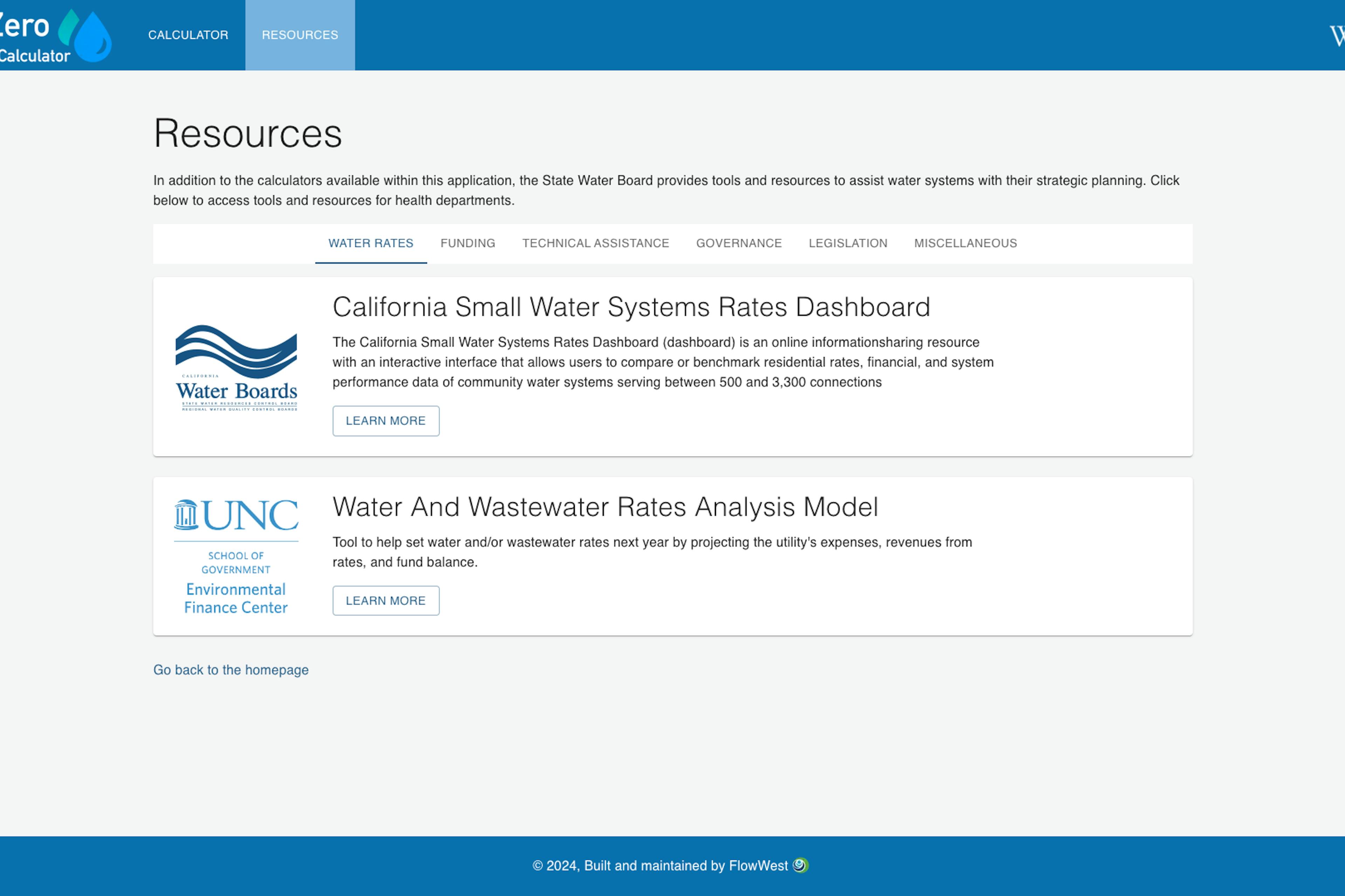 Screenshot of step zero calculator app
