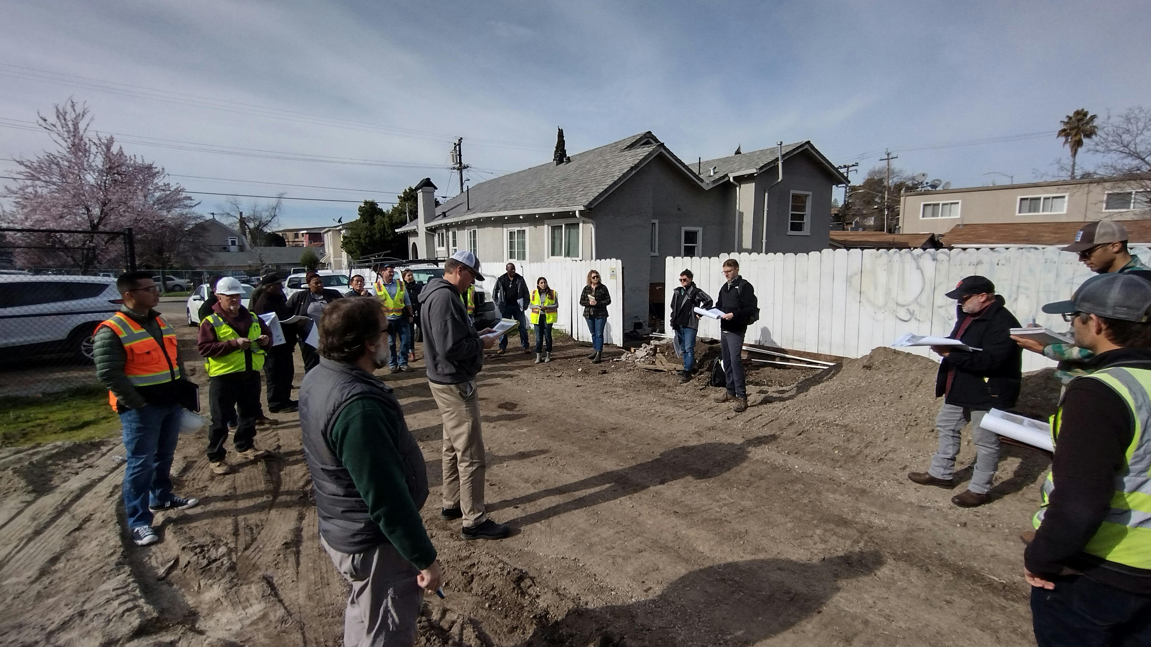 Nick at Courtland Creek during the engineer pre-bid