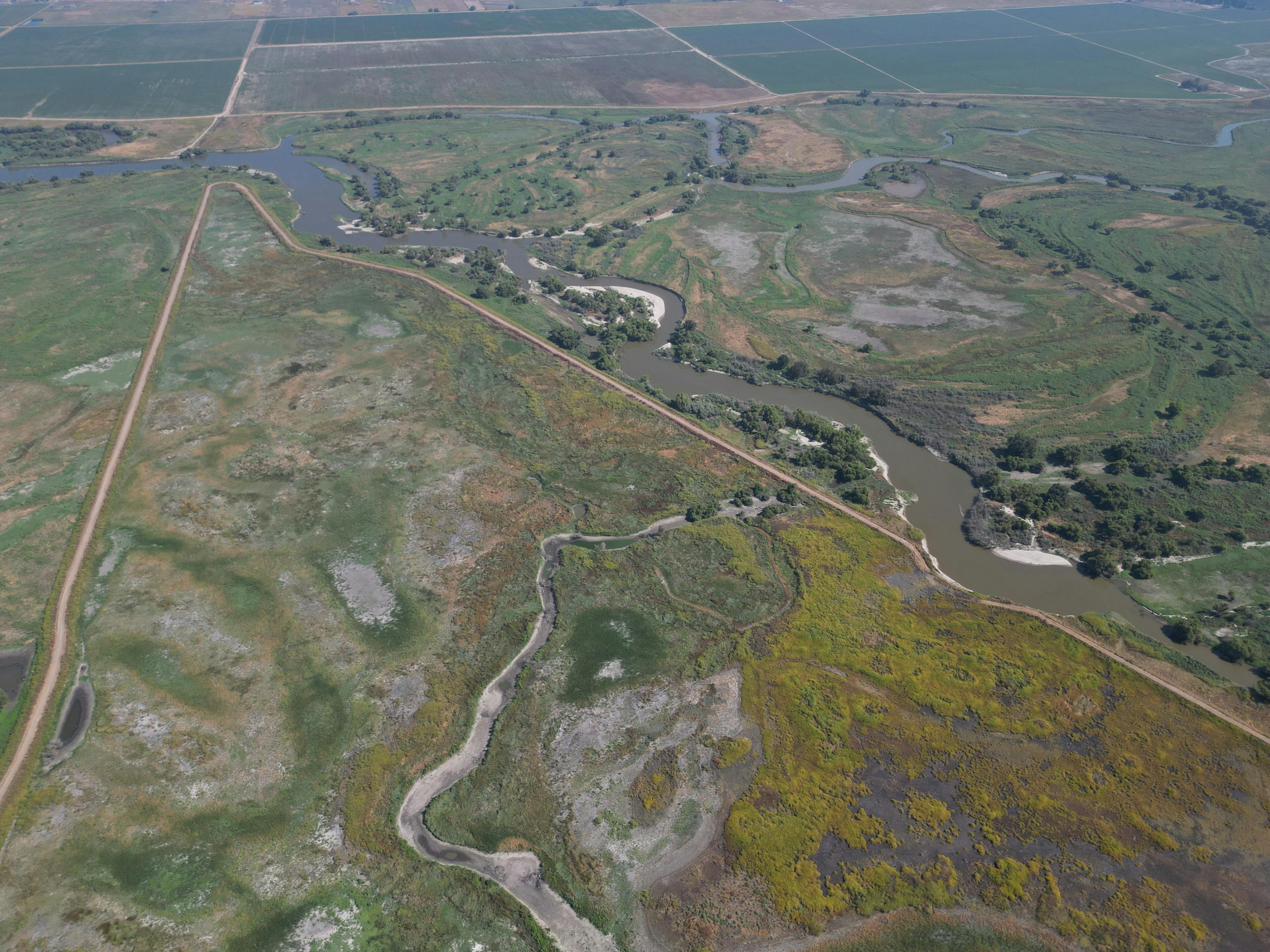drone shot of great valley grasslands
