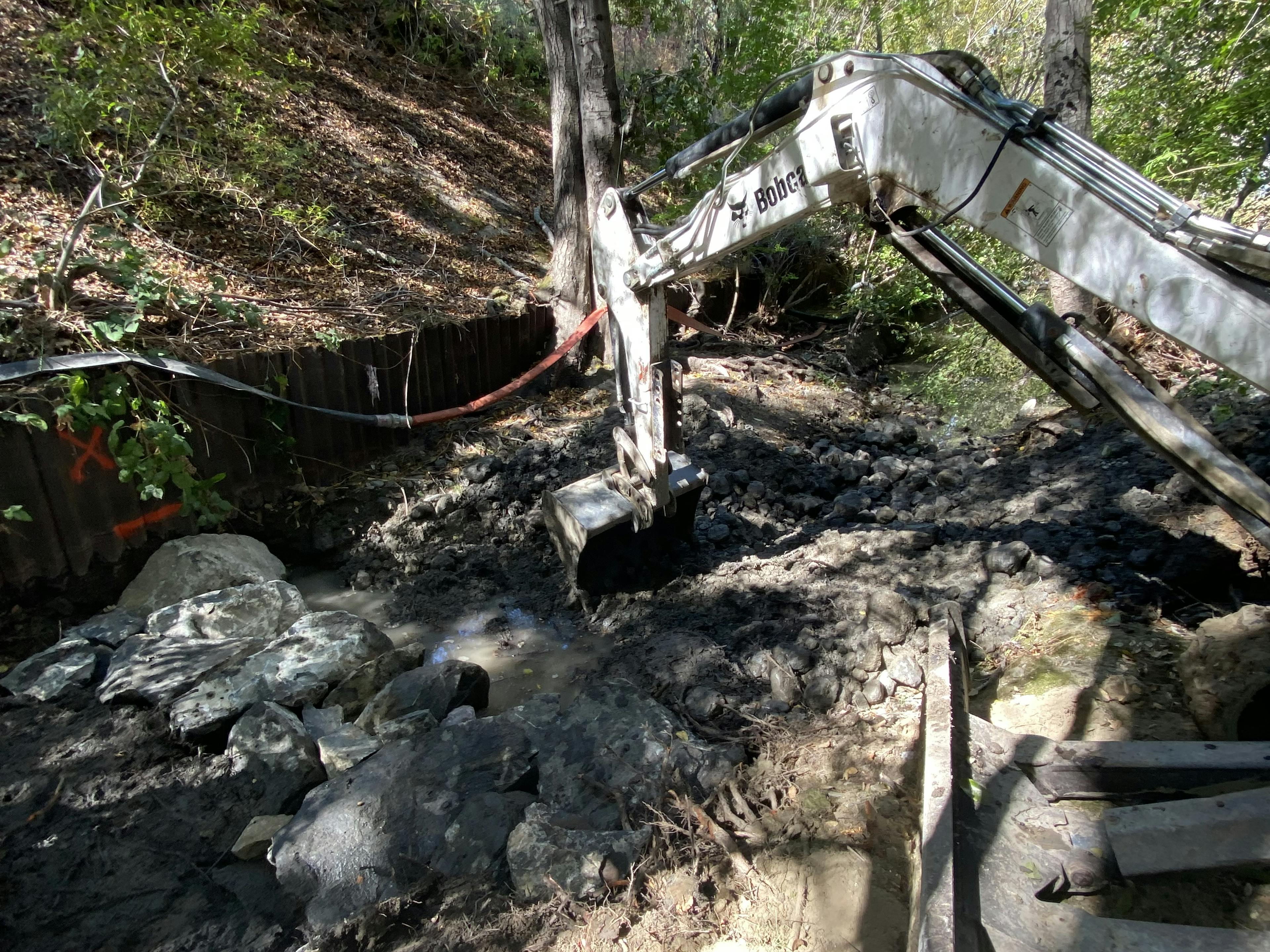 construction in san pablo creek