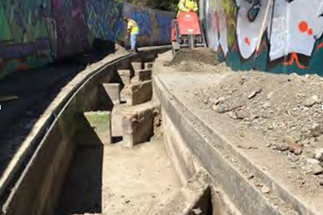 wildcat creek being worked on