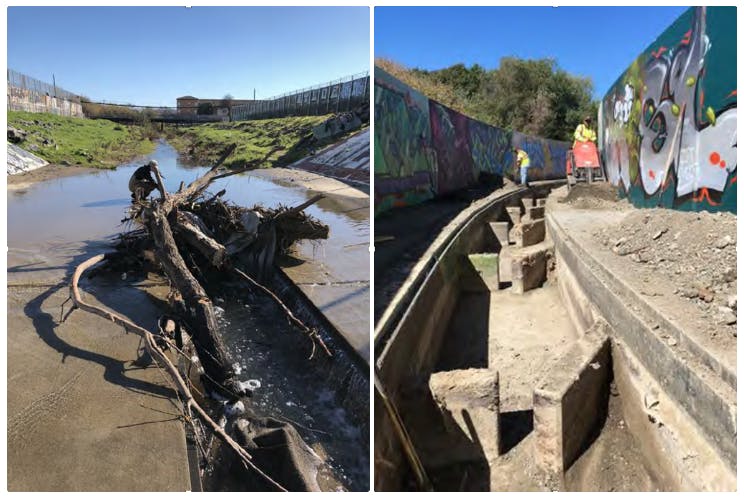 comparison photos of wildcat creek from trout unlimited