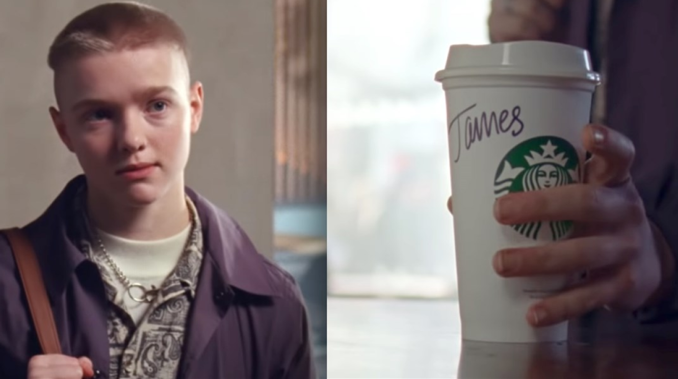 Starbucks commercial featuring a trans man named James.