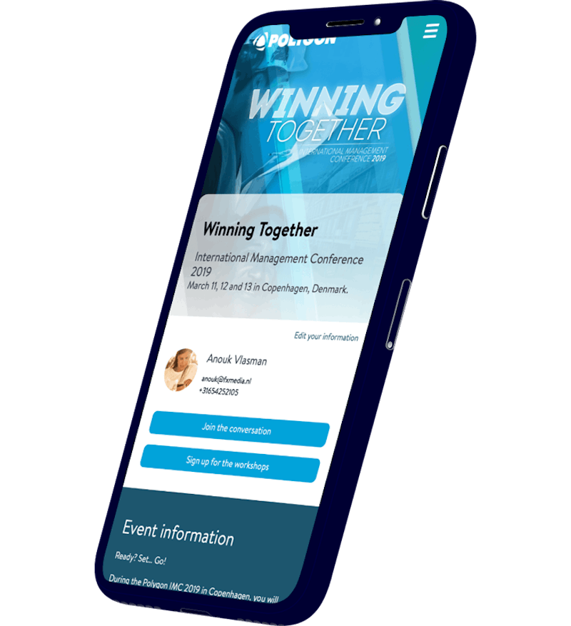 Event tool voor interactie tijdens de conferentie