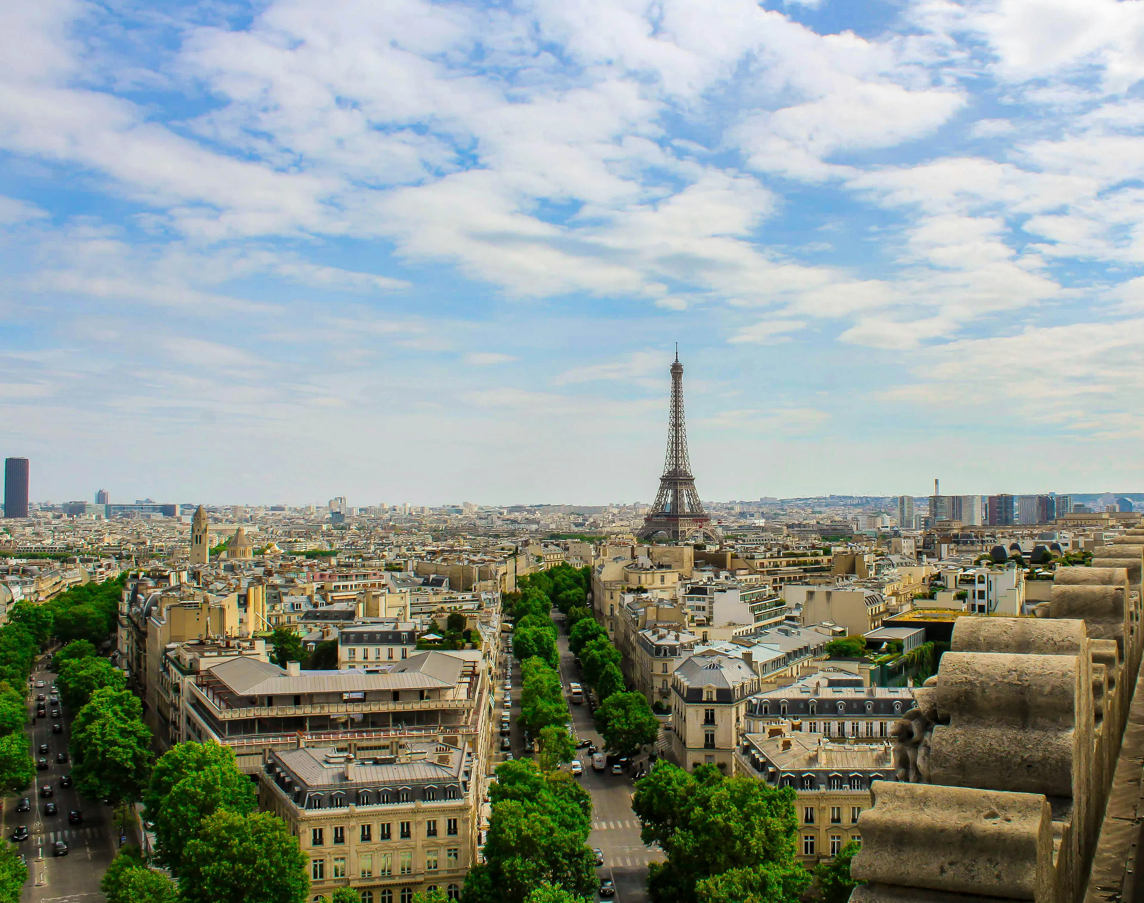 Eiffel Tower rising above the Paris skyline