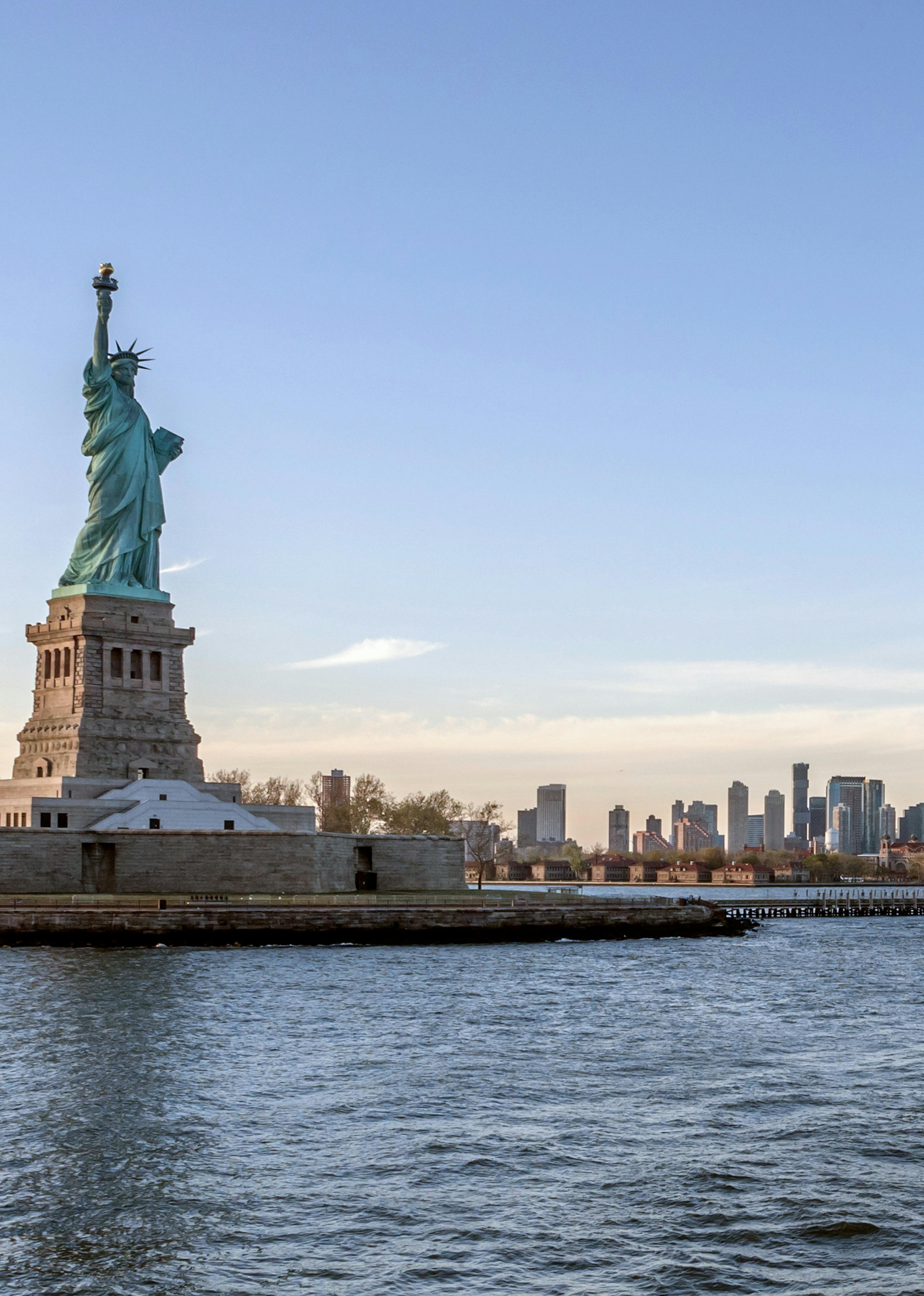 Statue of liberty and Ellis Island