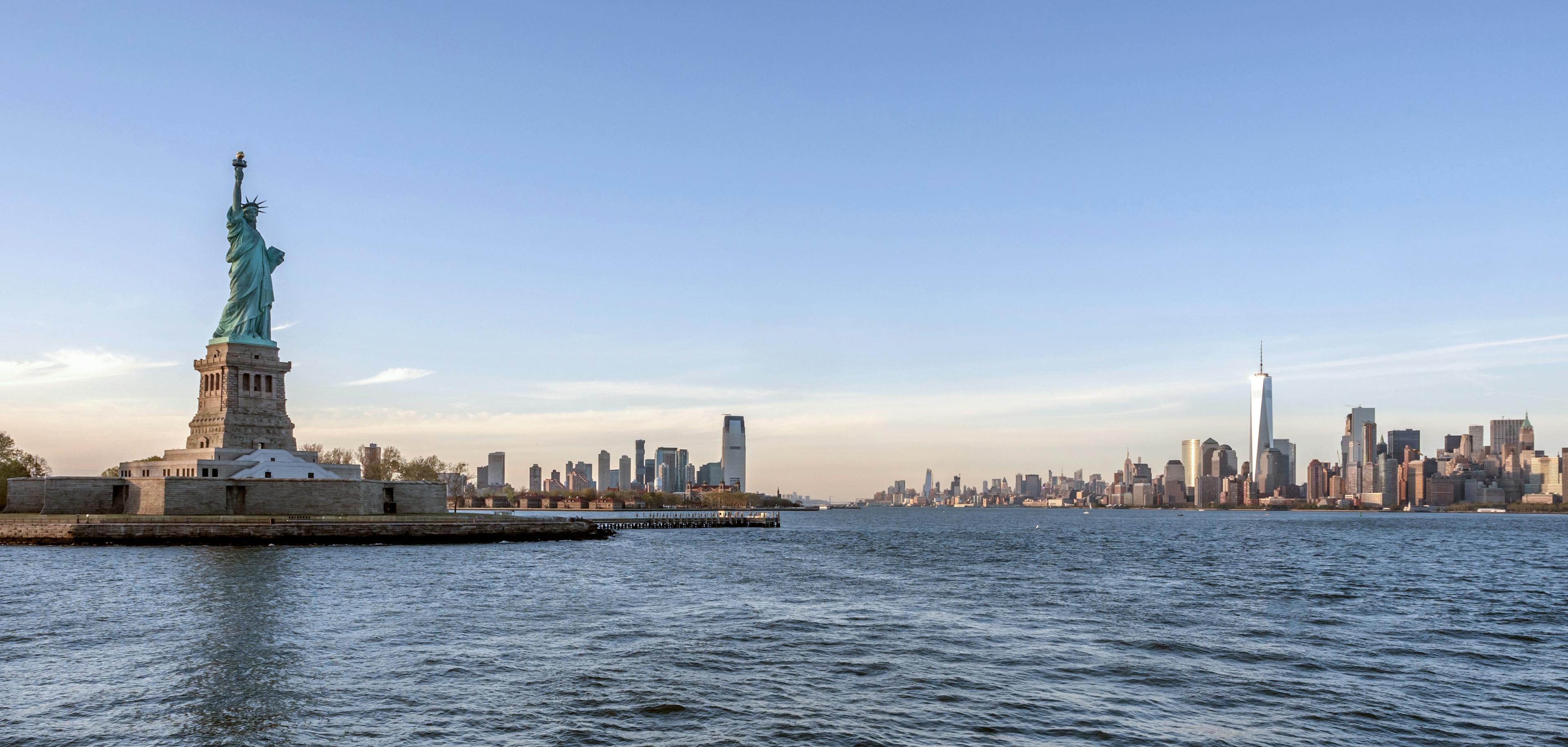 Statue of liberty and Ellis Island