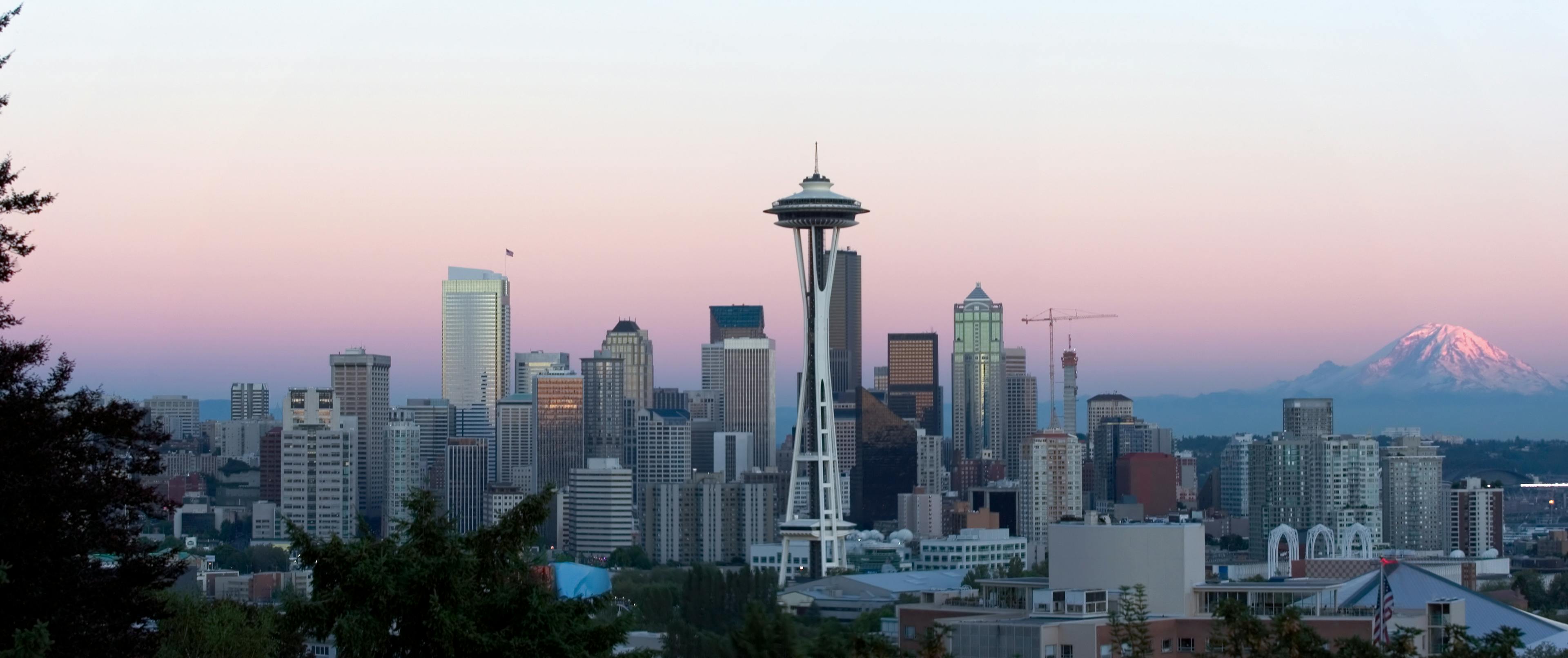 Seattle space needle among the city skyline