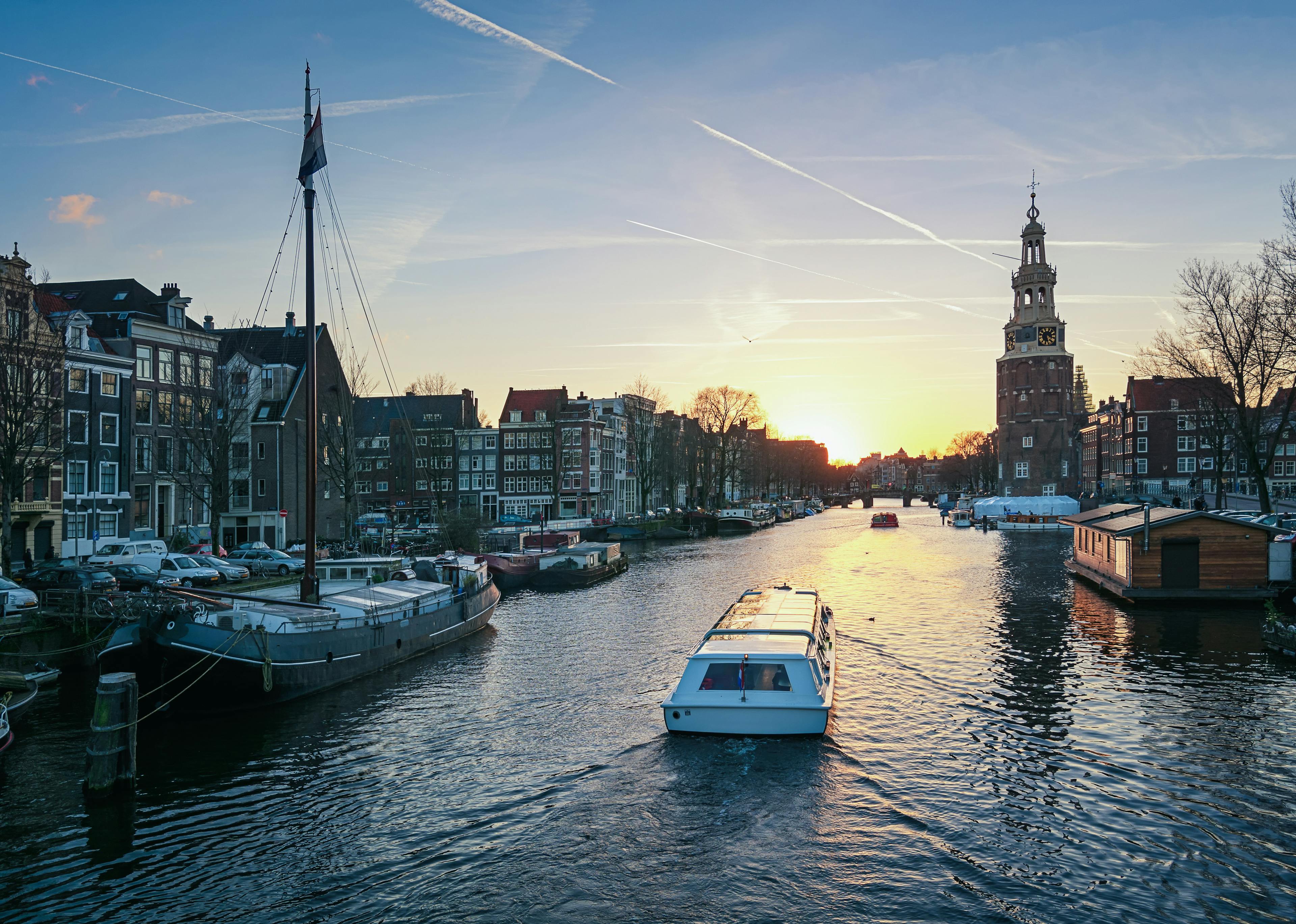 Riverboat through Amsterdam