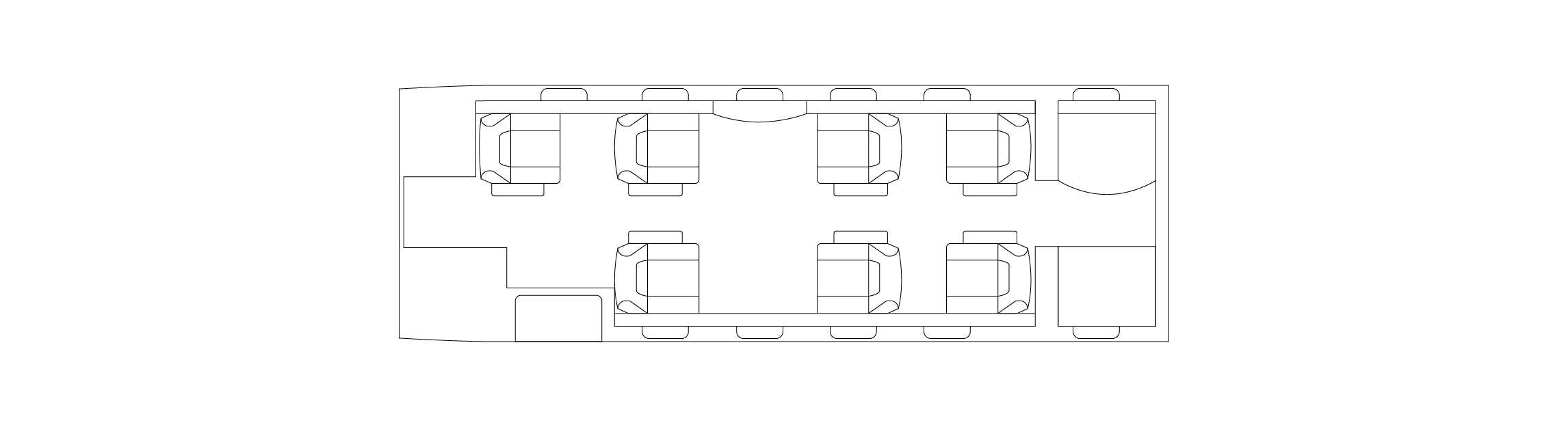 Phenom 300 Cabin Diagram