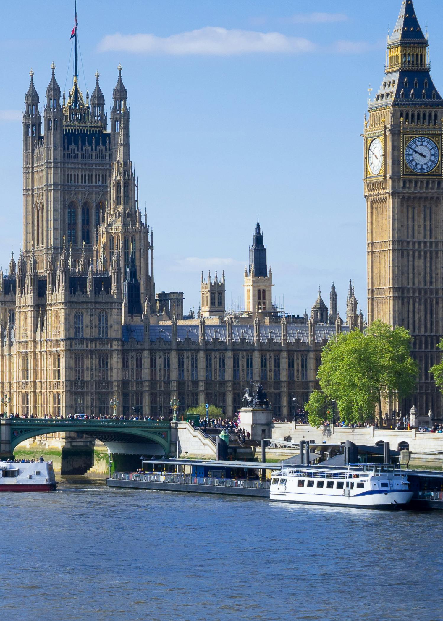 River and boats and buildings