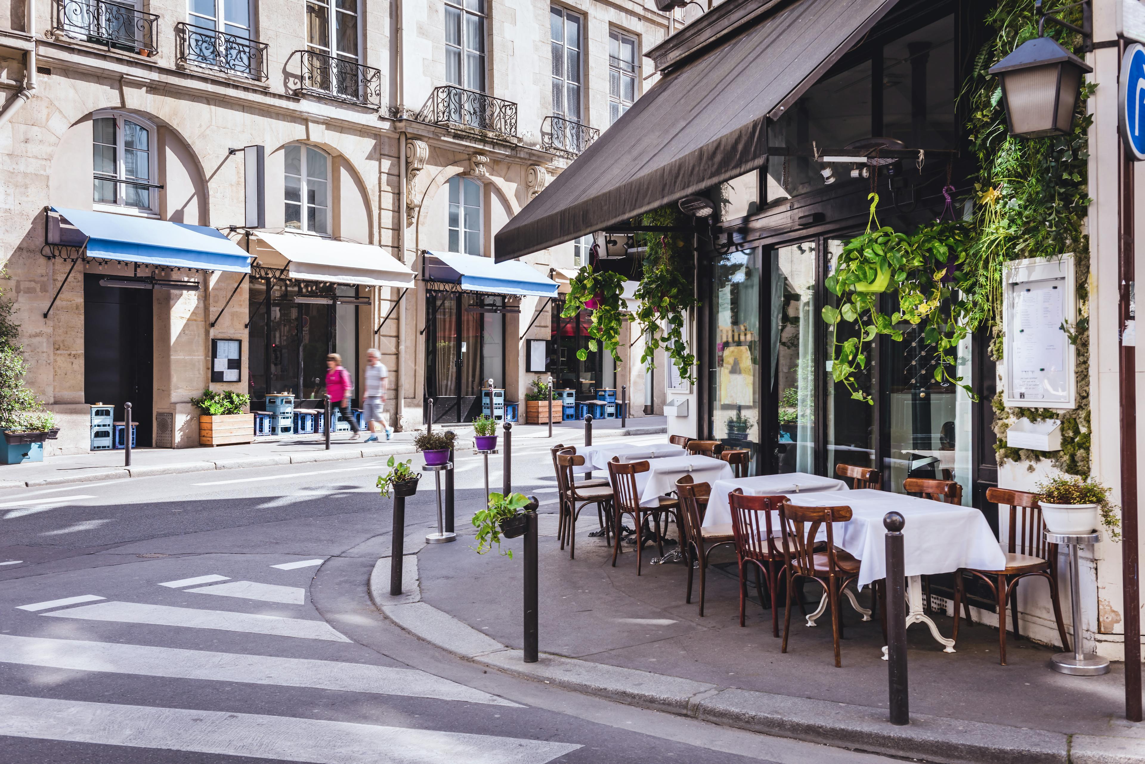 Cafe on the corner in Paris