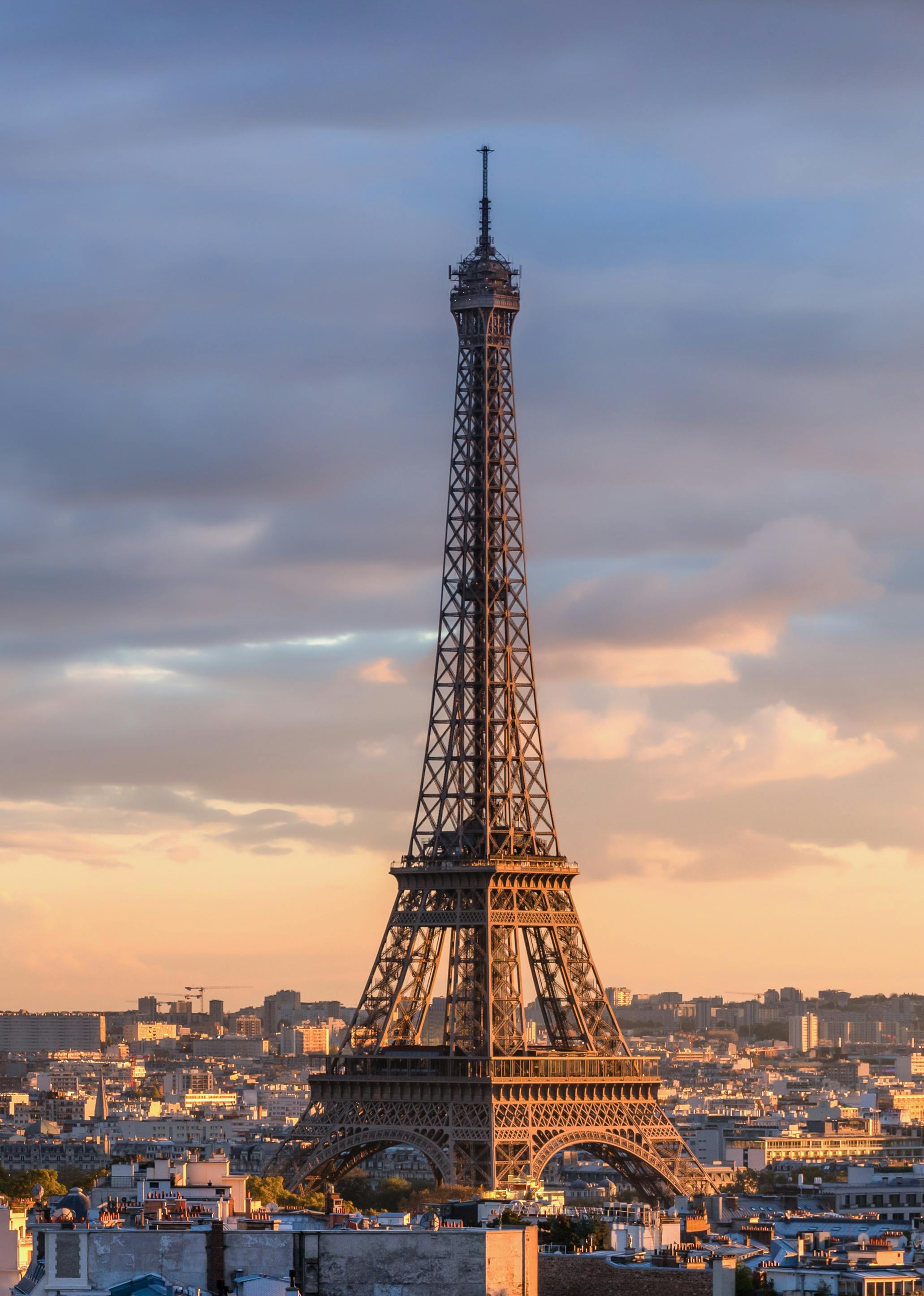 Eiffel tower among the Paris skyline