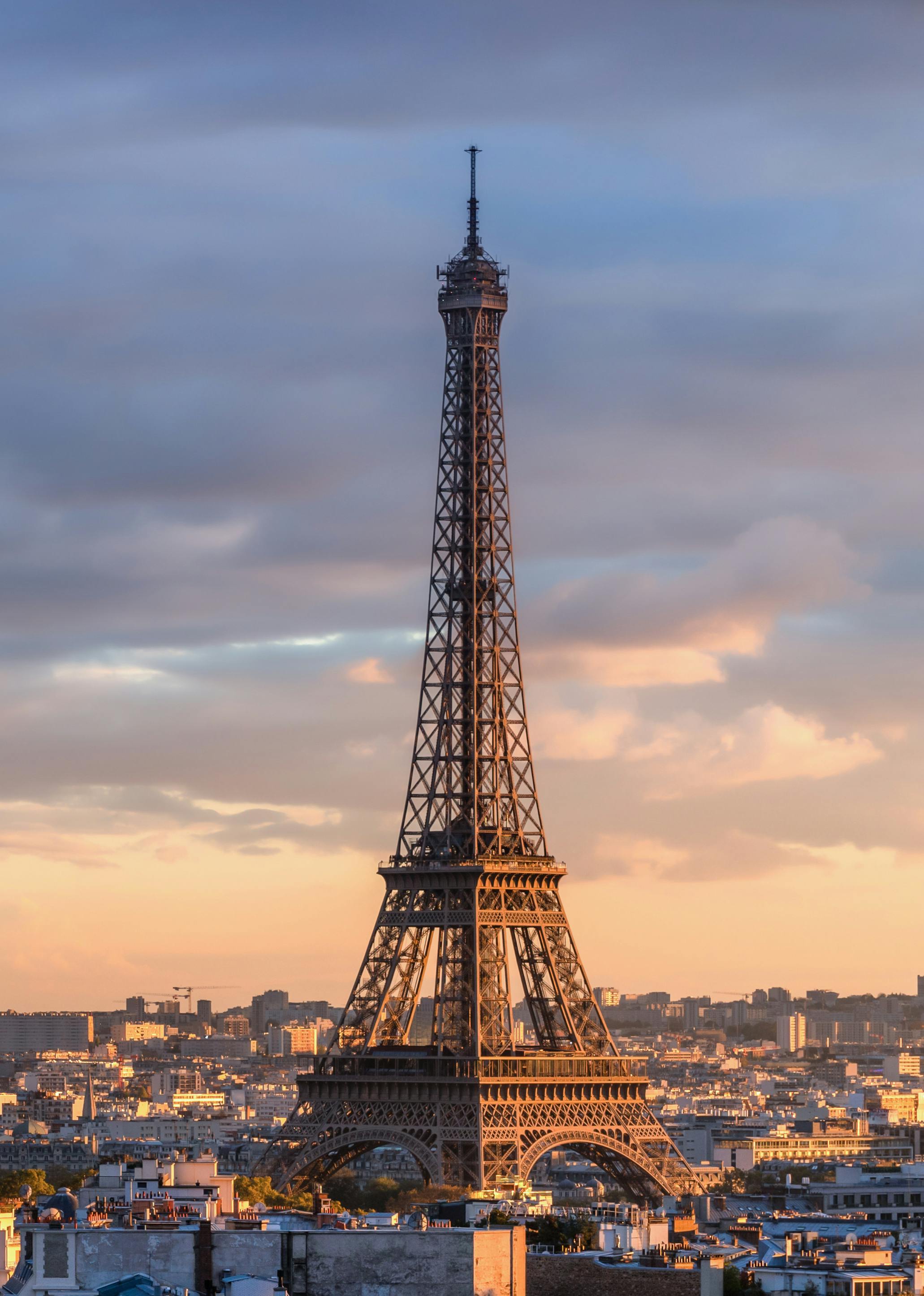 Eiffel tower among the Paris skyline