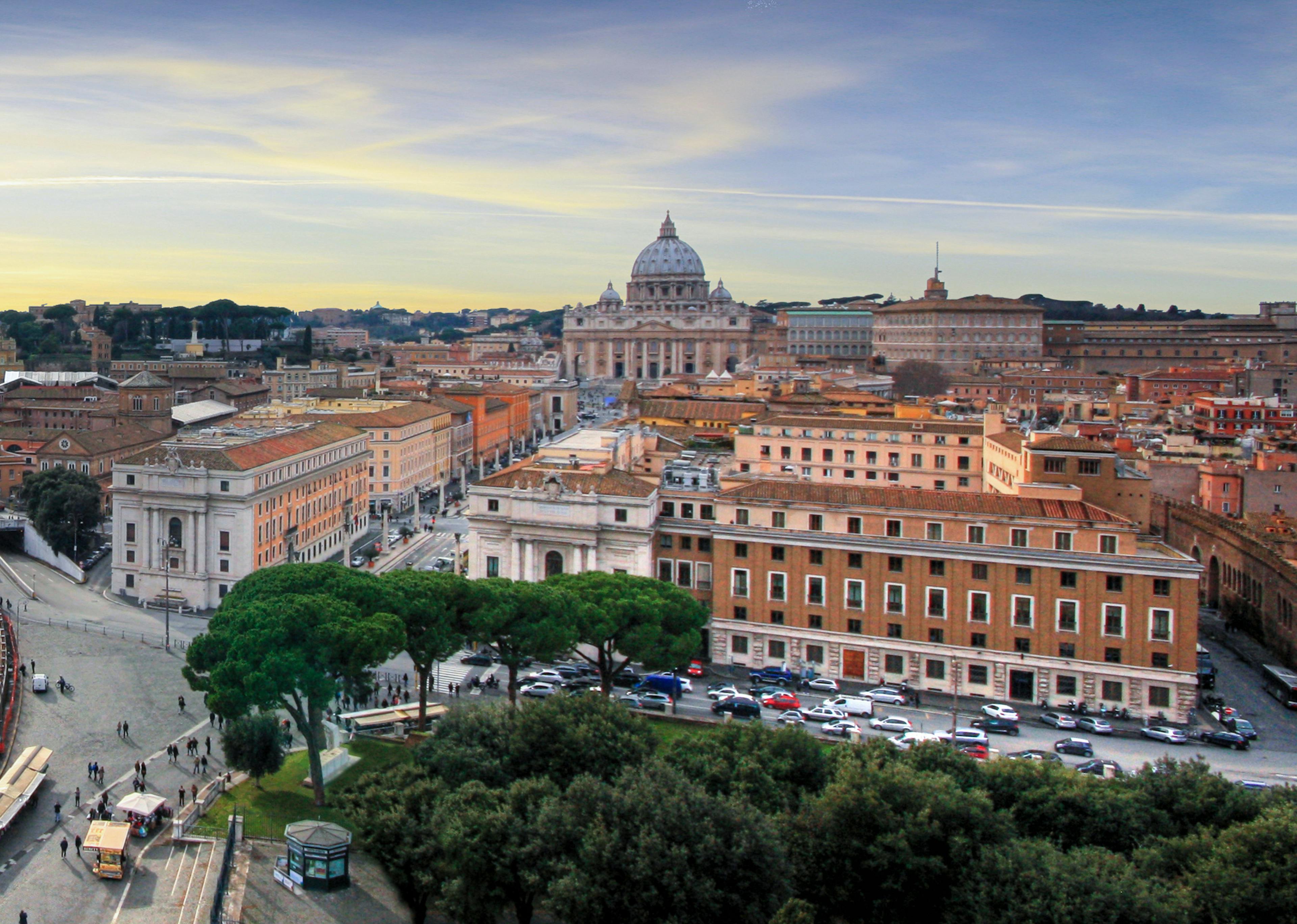 aerial view of Rome