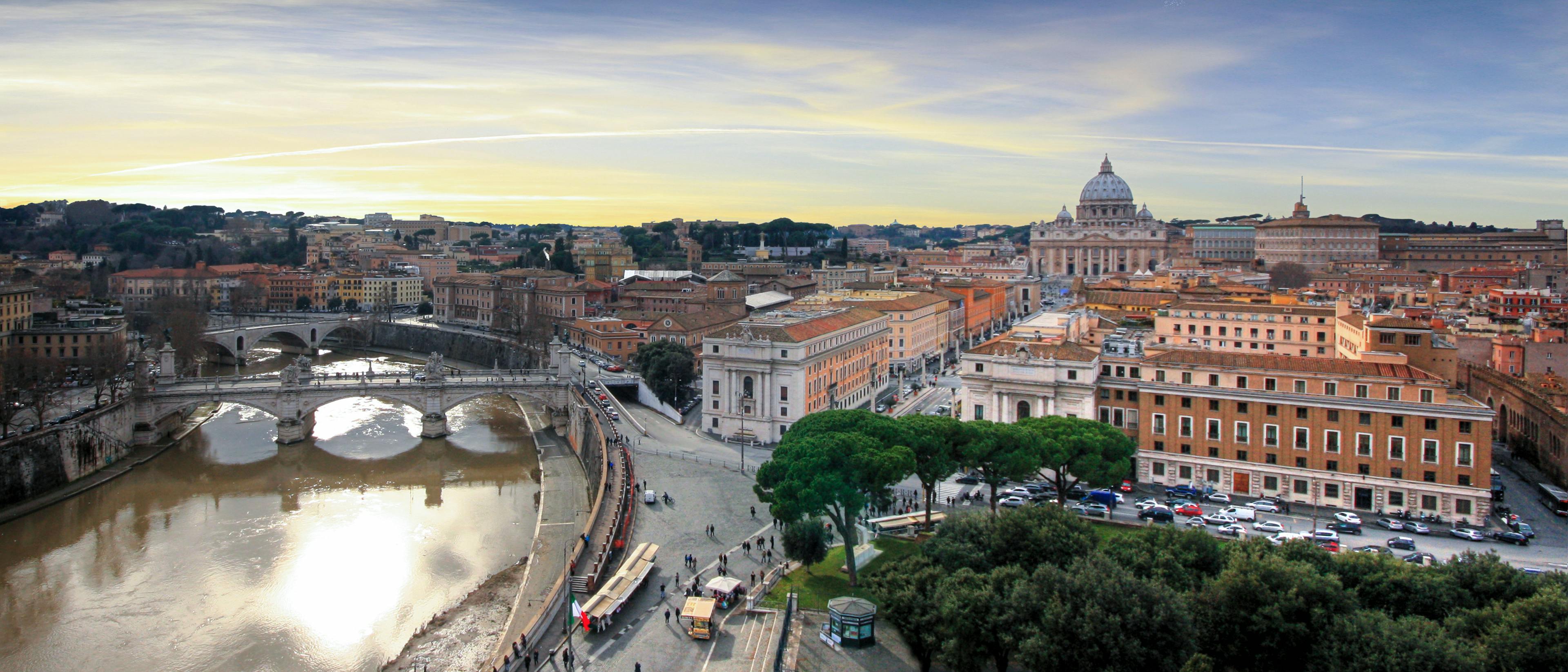 aerial view of Rome