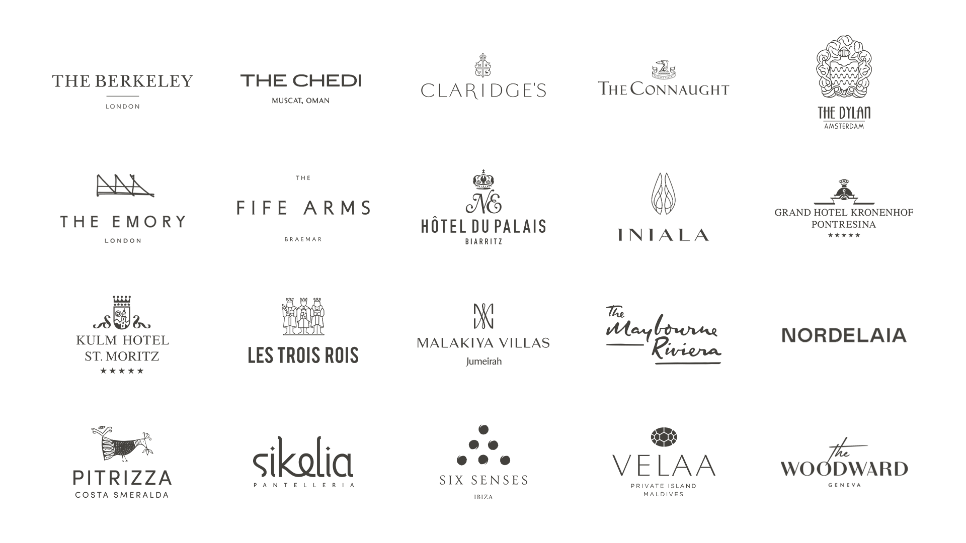 Collection of logos for EU hotels