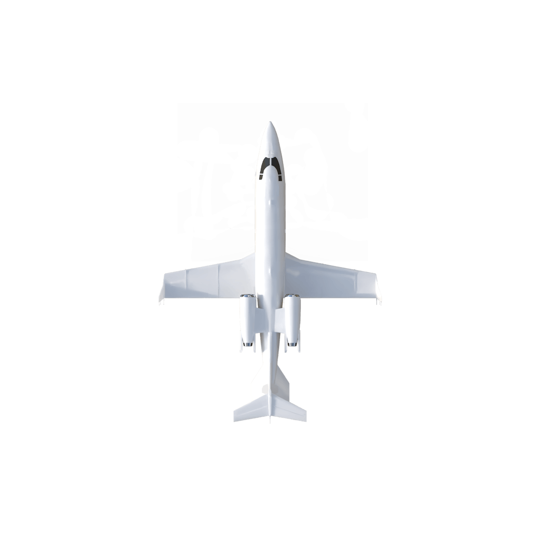 midsize aircraft cg from above