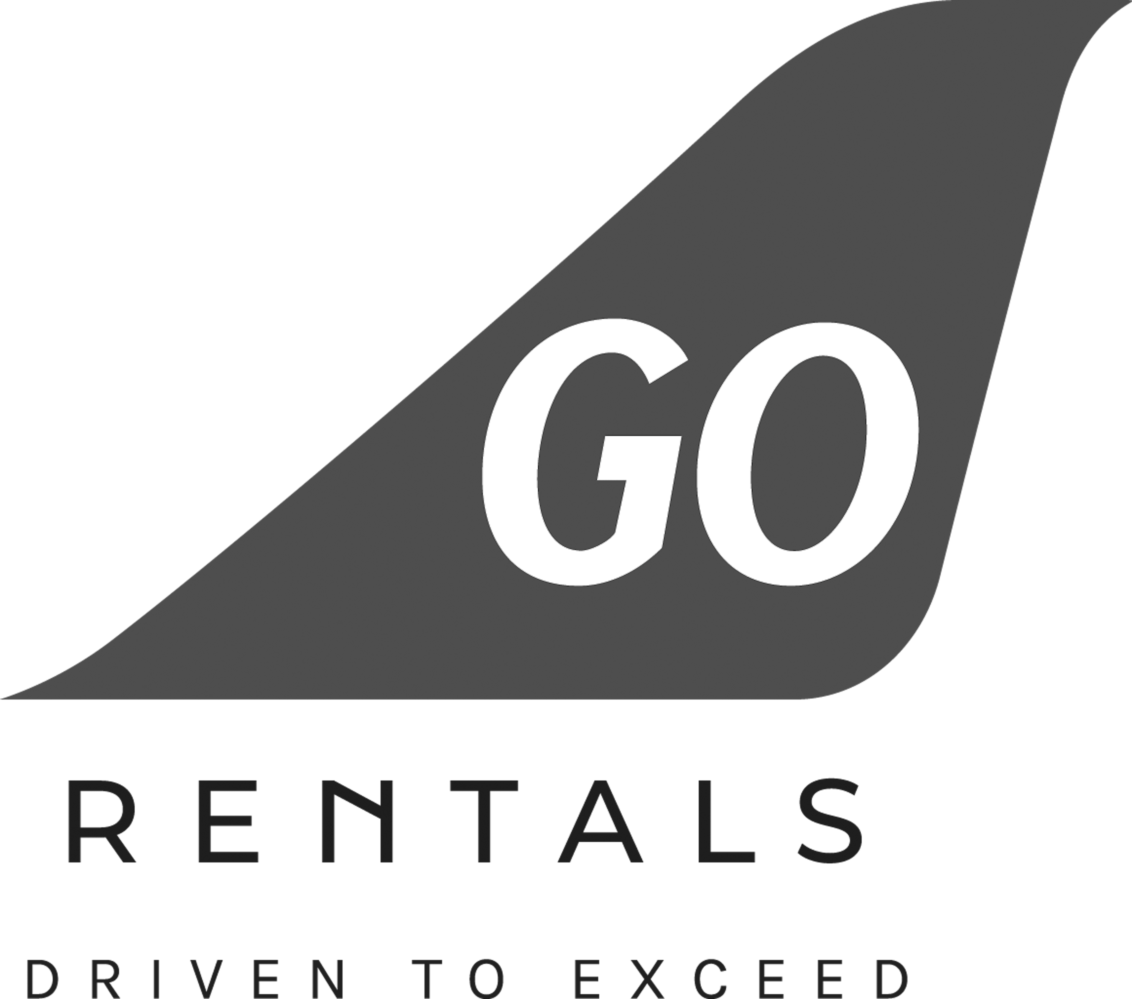 Go Rental Logo in black and white