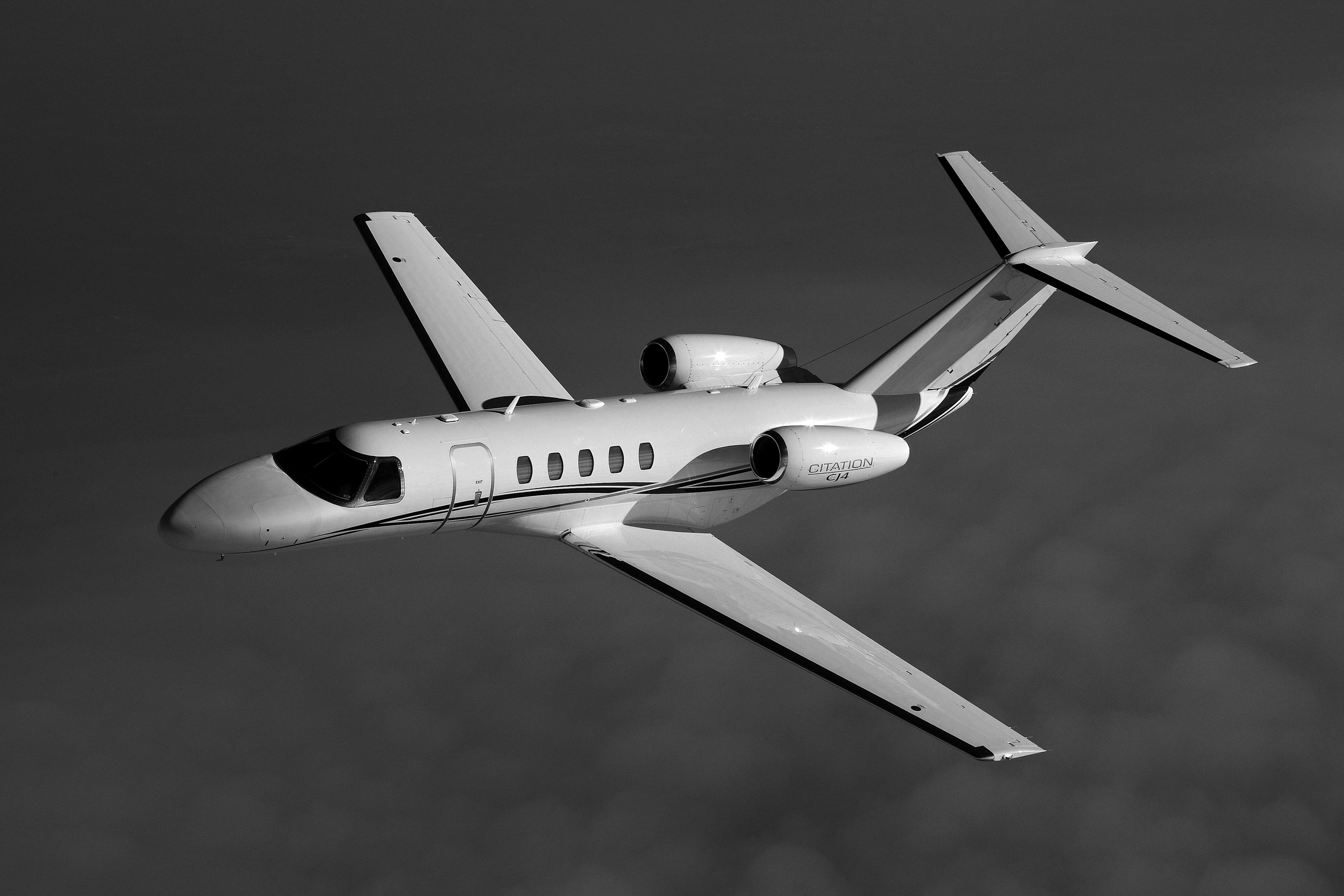 citation cj4 image in black and white