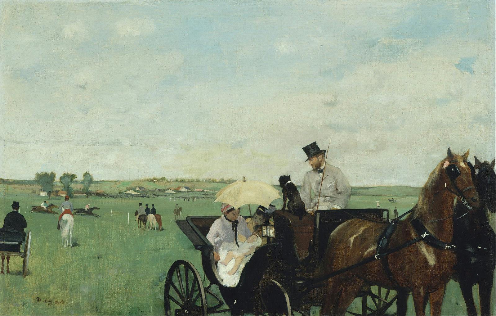 At the races in the countryside, Edgar Degas (1869)