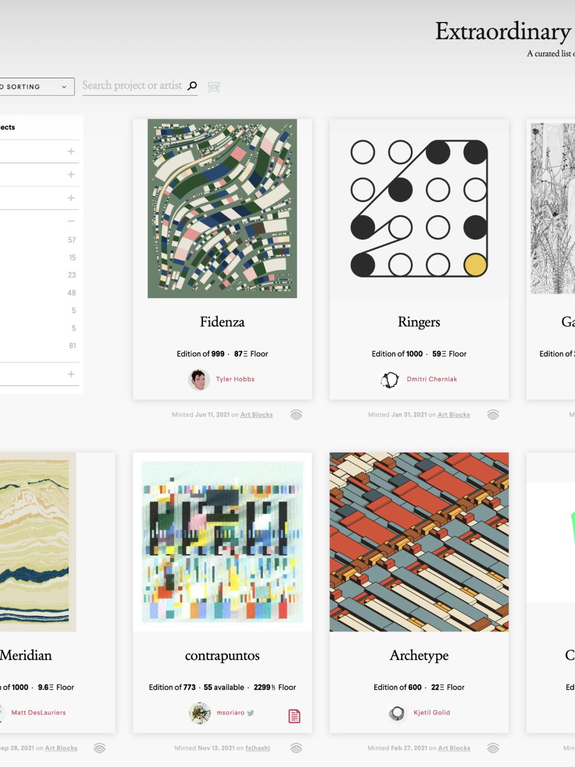 Explore our curation of iconic
long-form generative artworks.