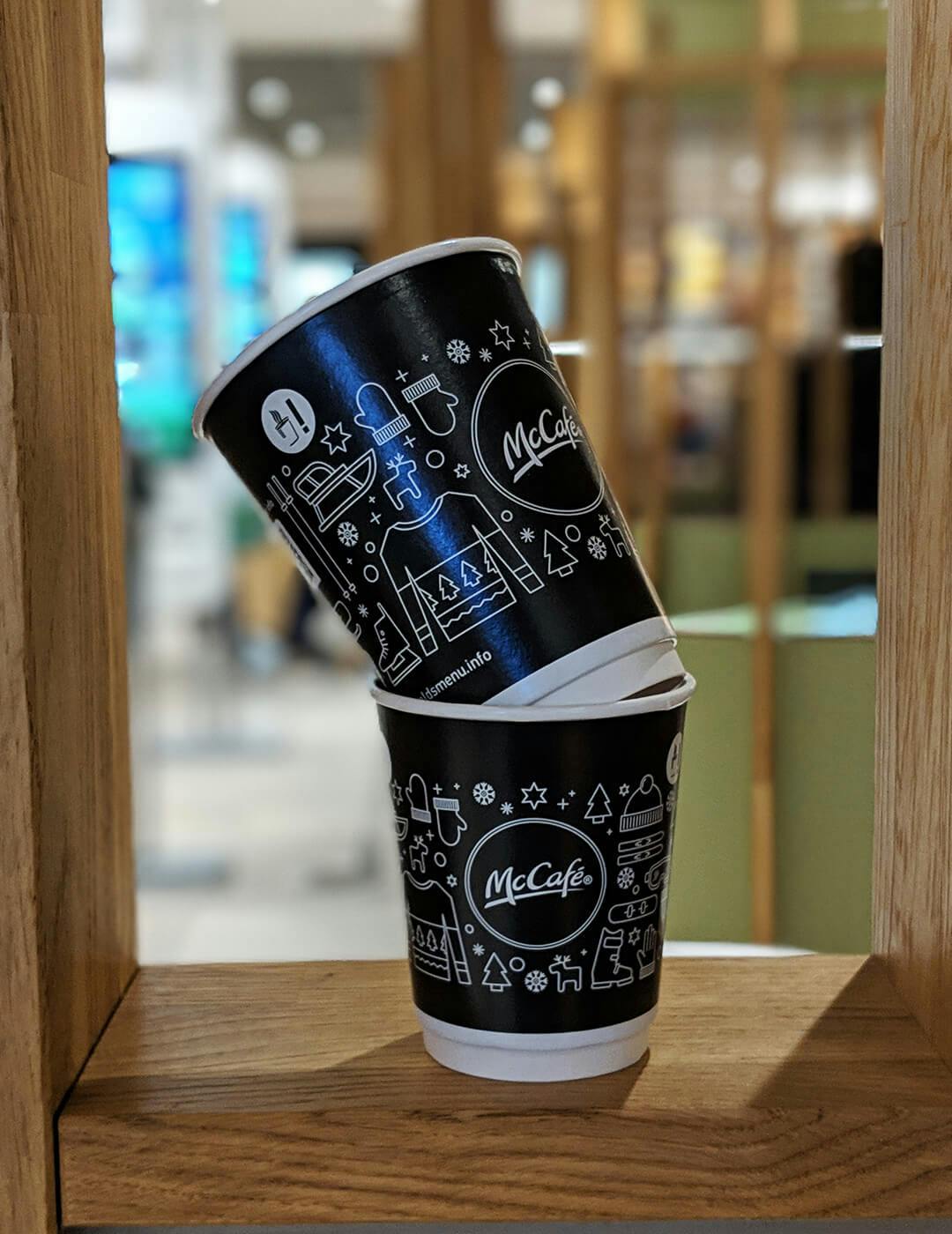 Mc Cafe Stacked Vertical photo cups